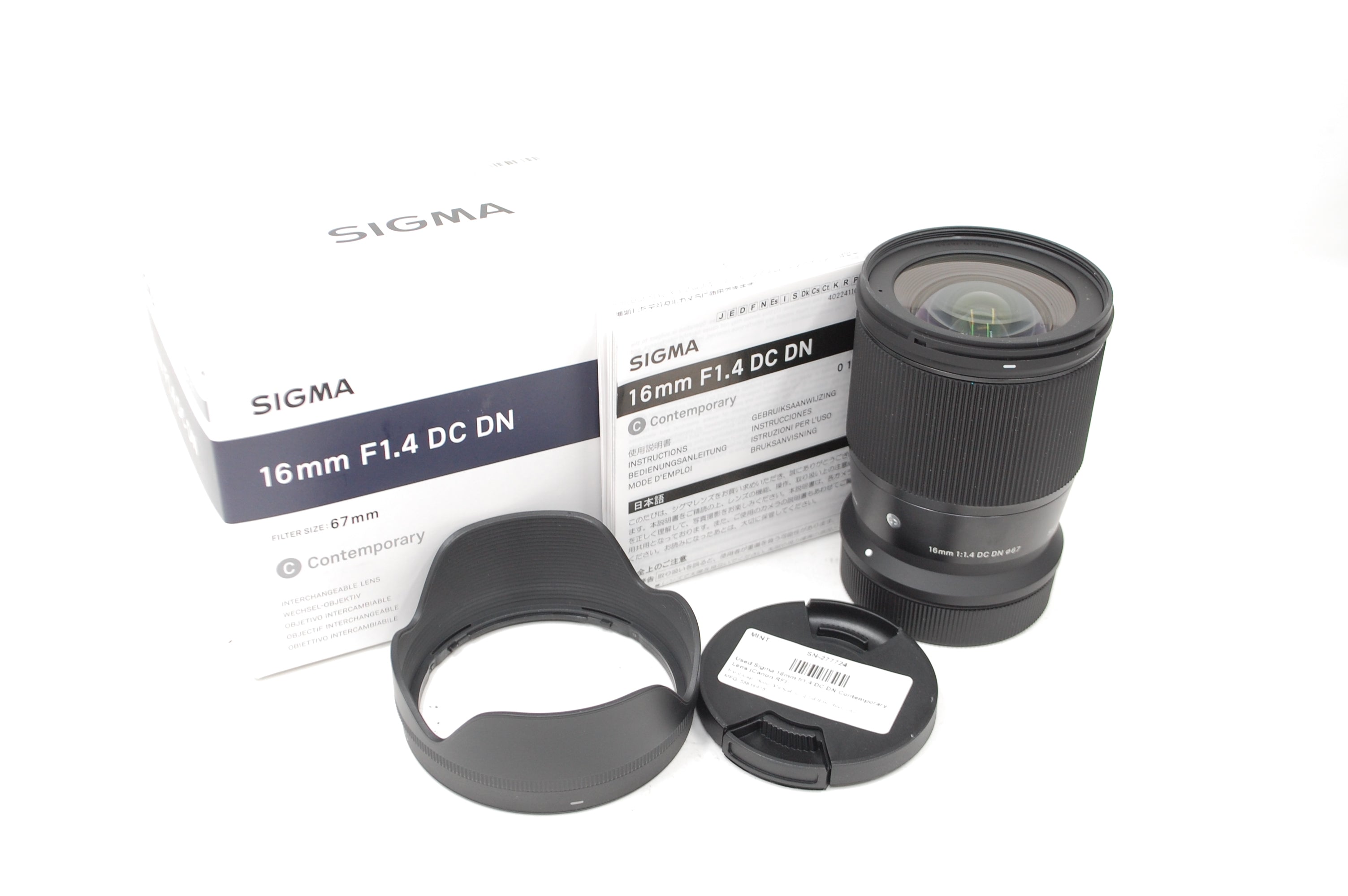 Used Sigma 16mm f/1.4 DC DN Contemporary Lens (Canon RF)