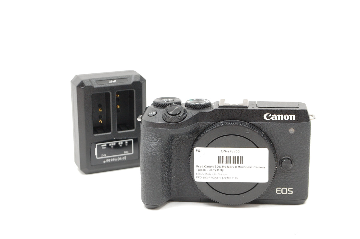Used Canon EOS M6 Mark II Mirrorless Camera - Black - Body Only