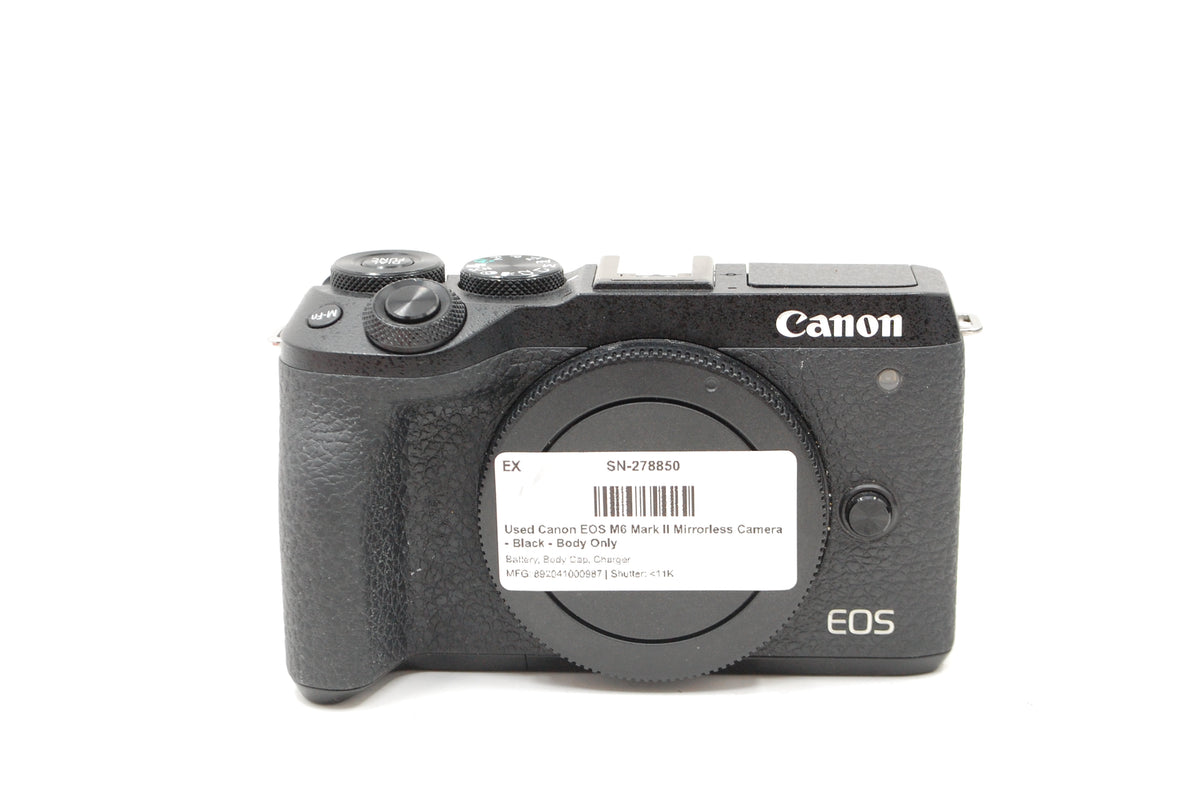 Used Canon EOS M6 Mark II Mirrorless Camera - Black - Body Only