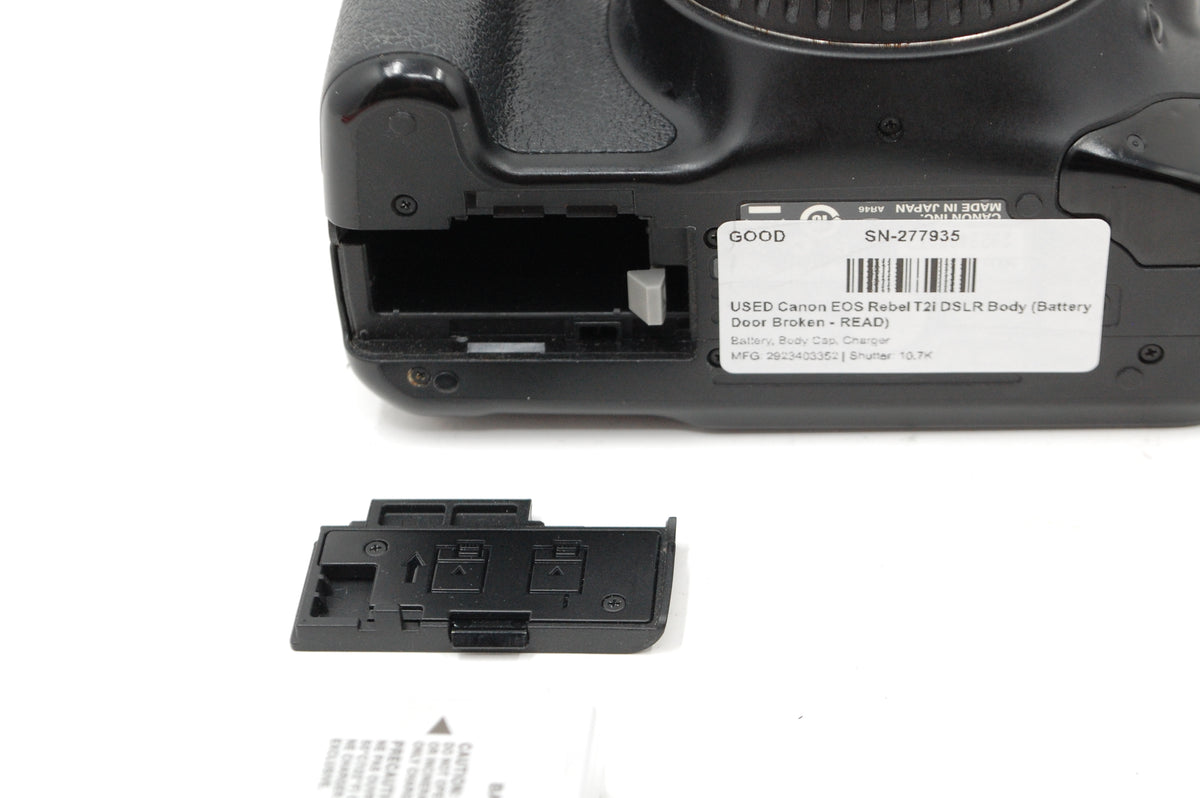 USED Canon EOS Rebel T2i DSLR Body (Battery Door Broken - READ)