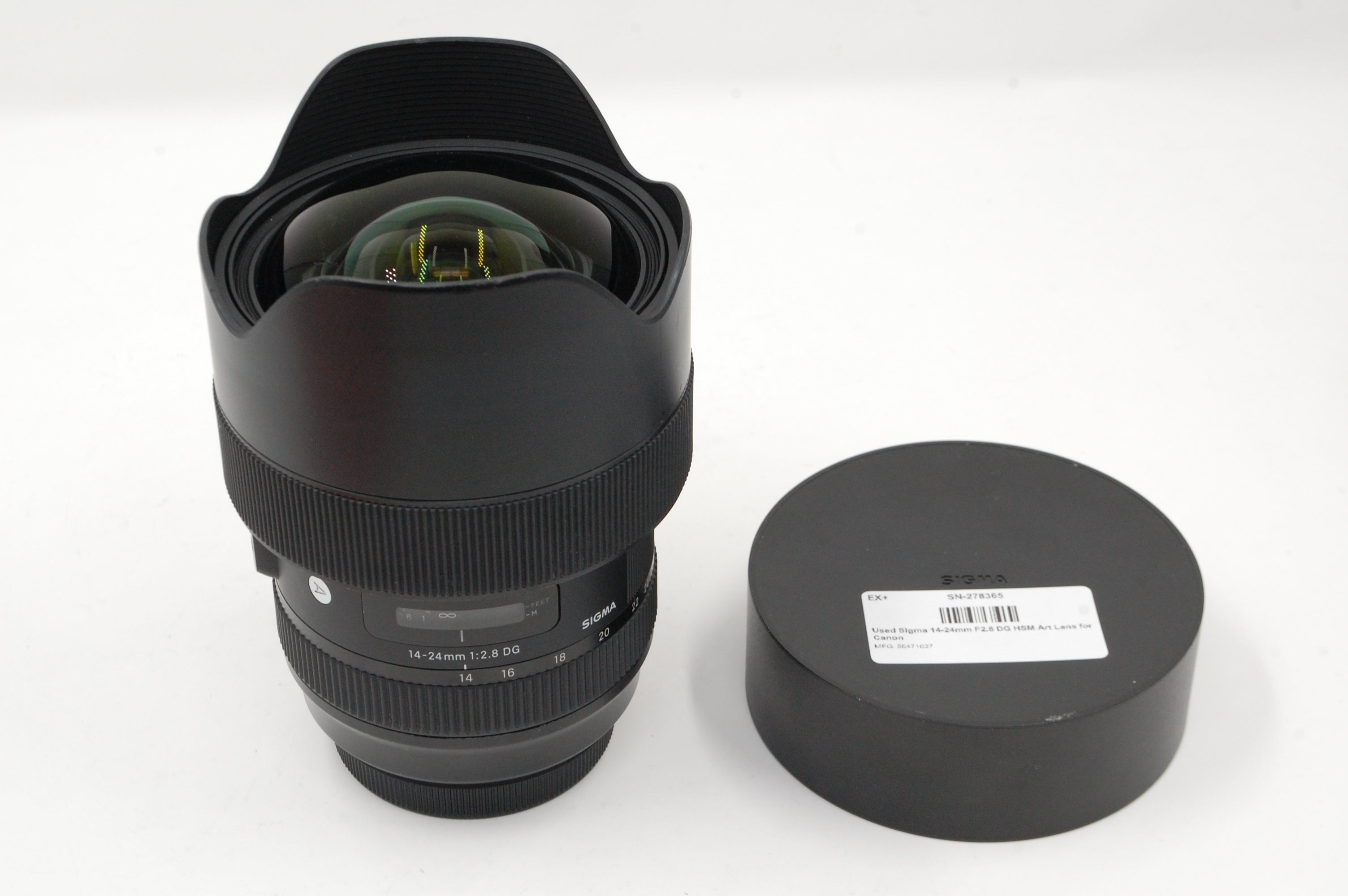 Used Sigma 14-24mm F2.8 DG HSM Art Lens for Canon