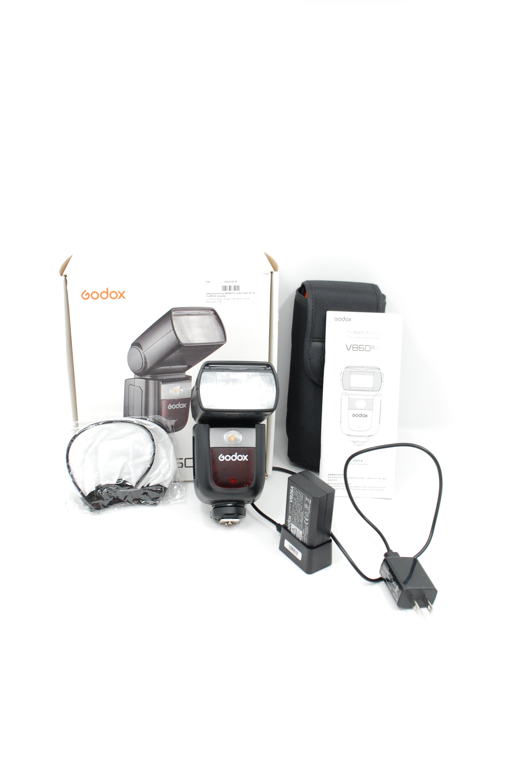Used Godox Ving V860III TTL Li-Ion Flash Kit for FUJIFILM Cameras