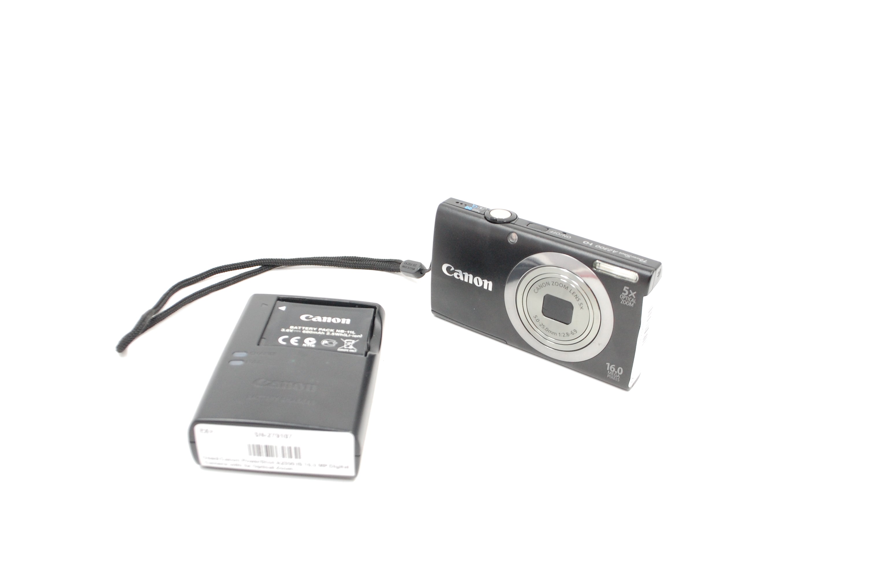 Used Canon PowerShot A2300 IS 16.0 MP Digital Camera with 5x Optical Zoom (Black)