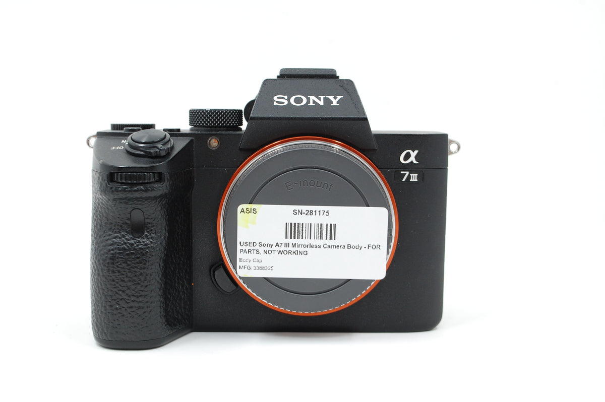 USED Sony A7 III Mirrorless Camera Body - FOR PARTS, NOT WORKING