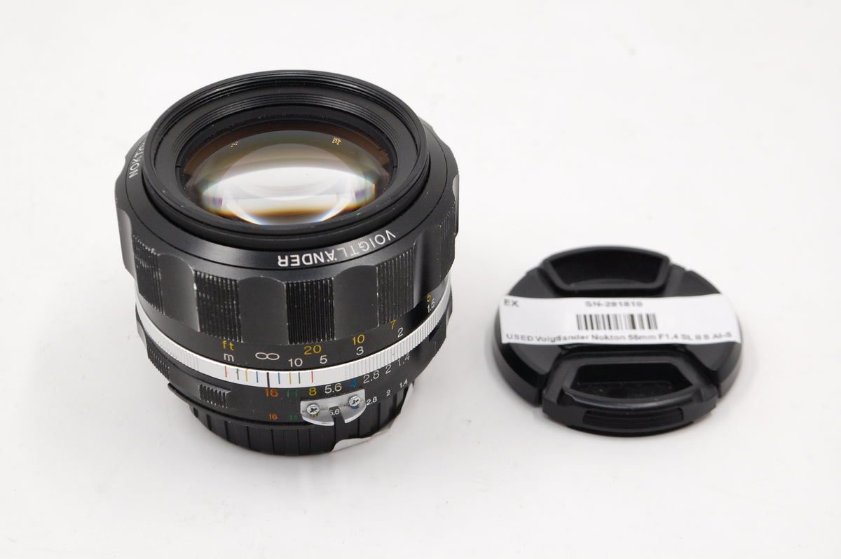 USED Voigtlander Nokton 58mm F1.4 SL II S AI-S for Nikon F