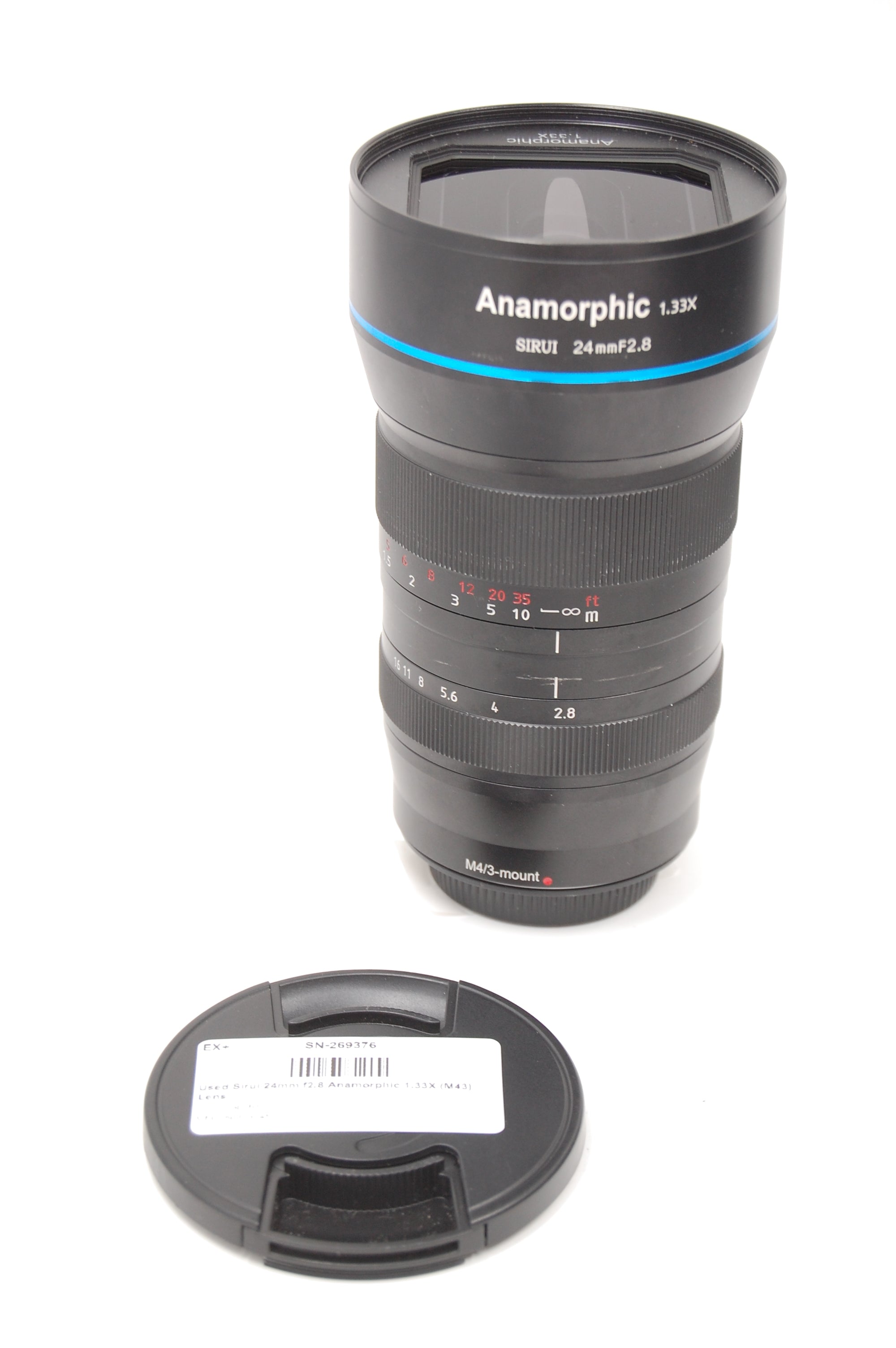 Used Sirui 24mm f2.8 Anamorphic 1.33X (M43) Lens