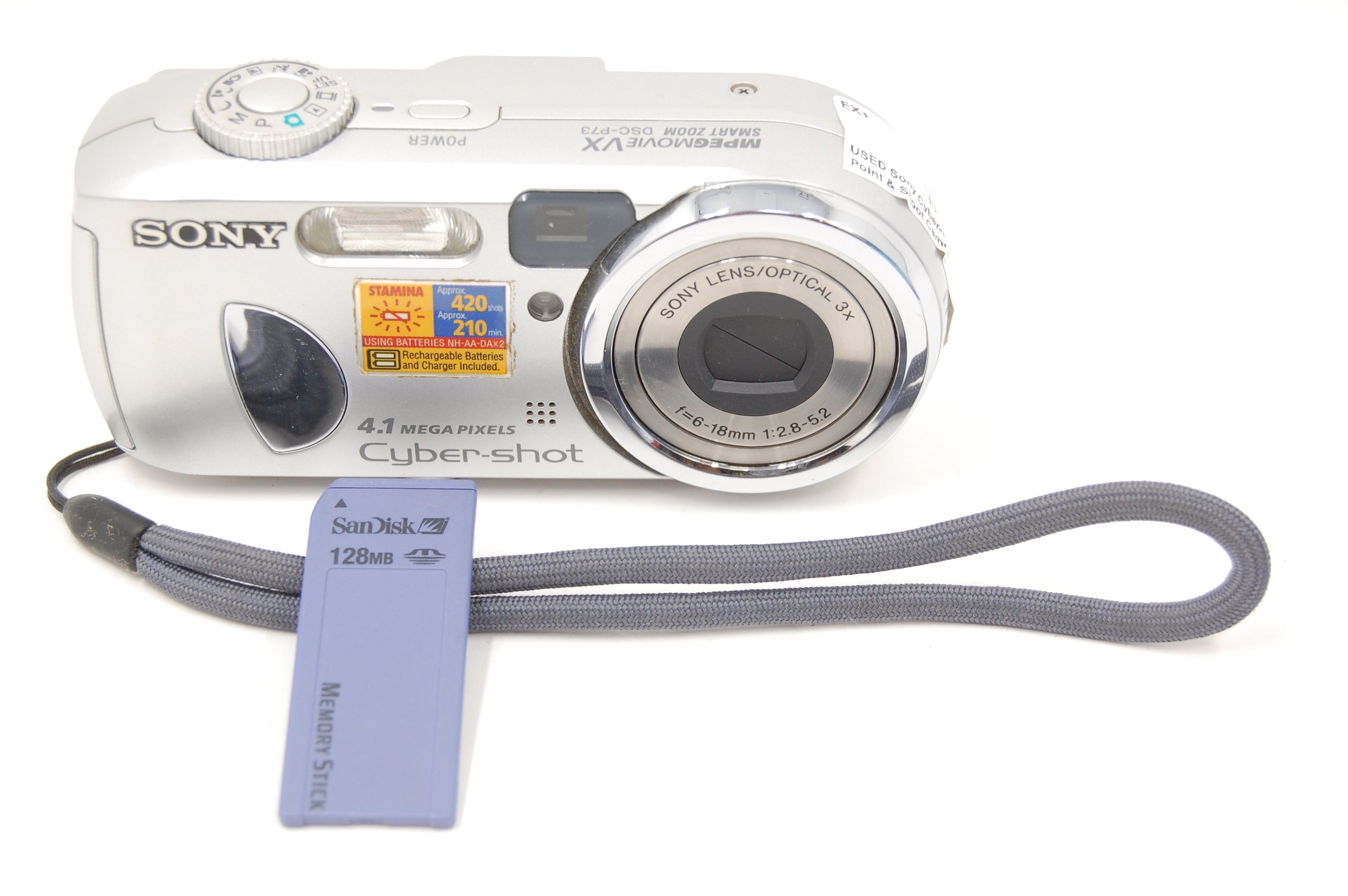 USED Sony Cyber-shot DSC-P73 4.1MP Digital Point & Shoot Camera