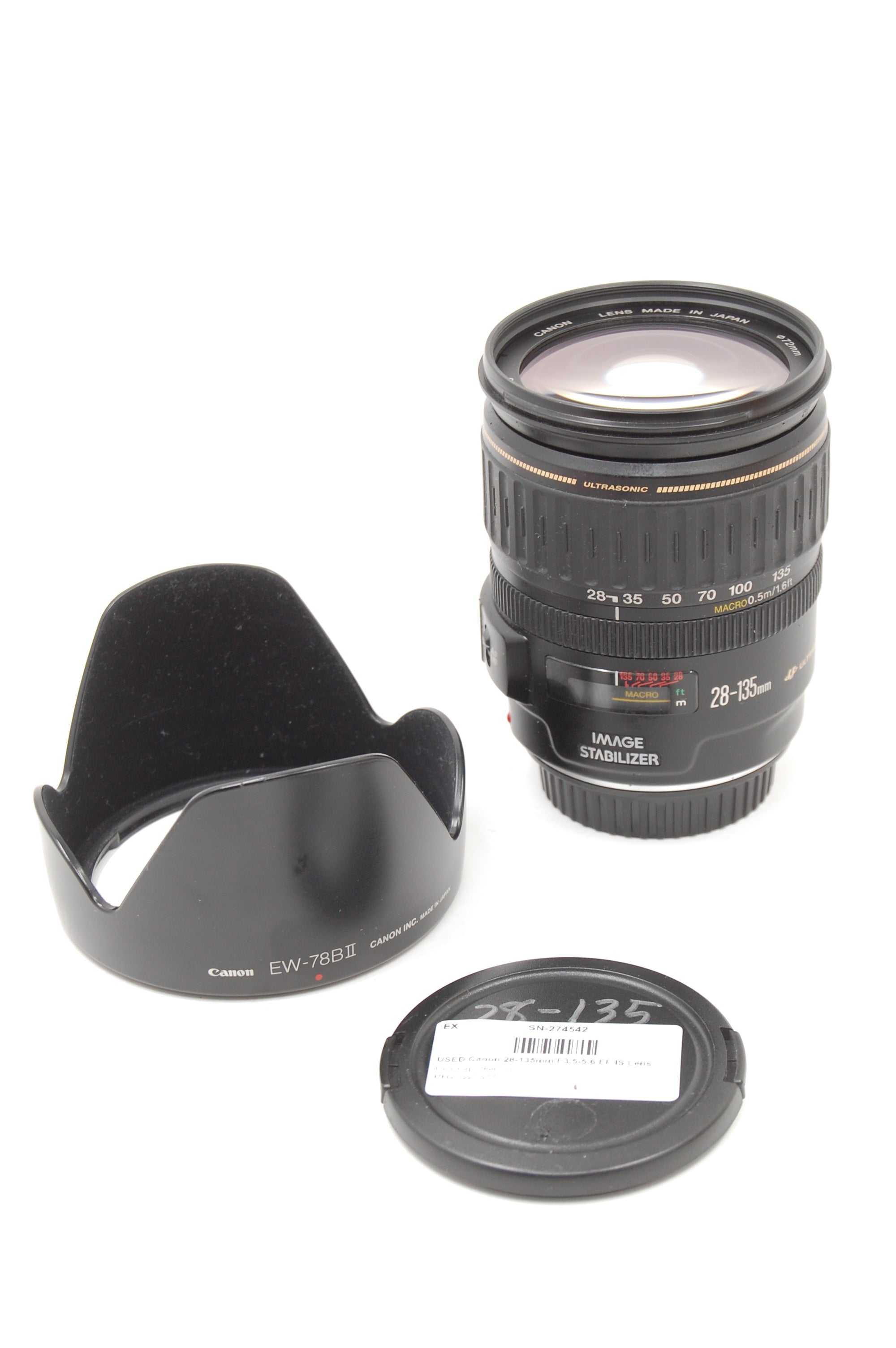 USED Canon 28-135mm F3.5-5.6 EF IS Lens