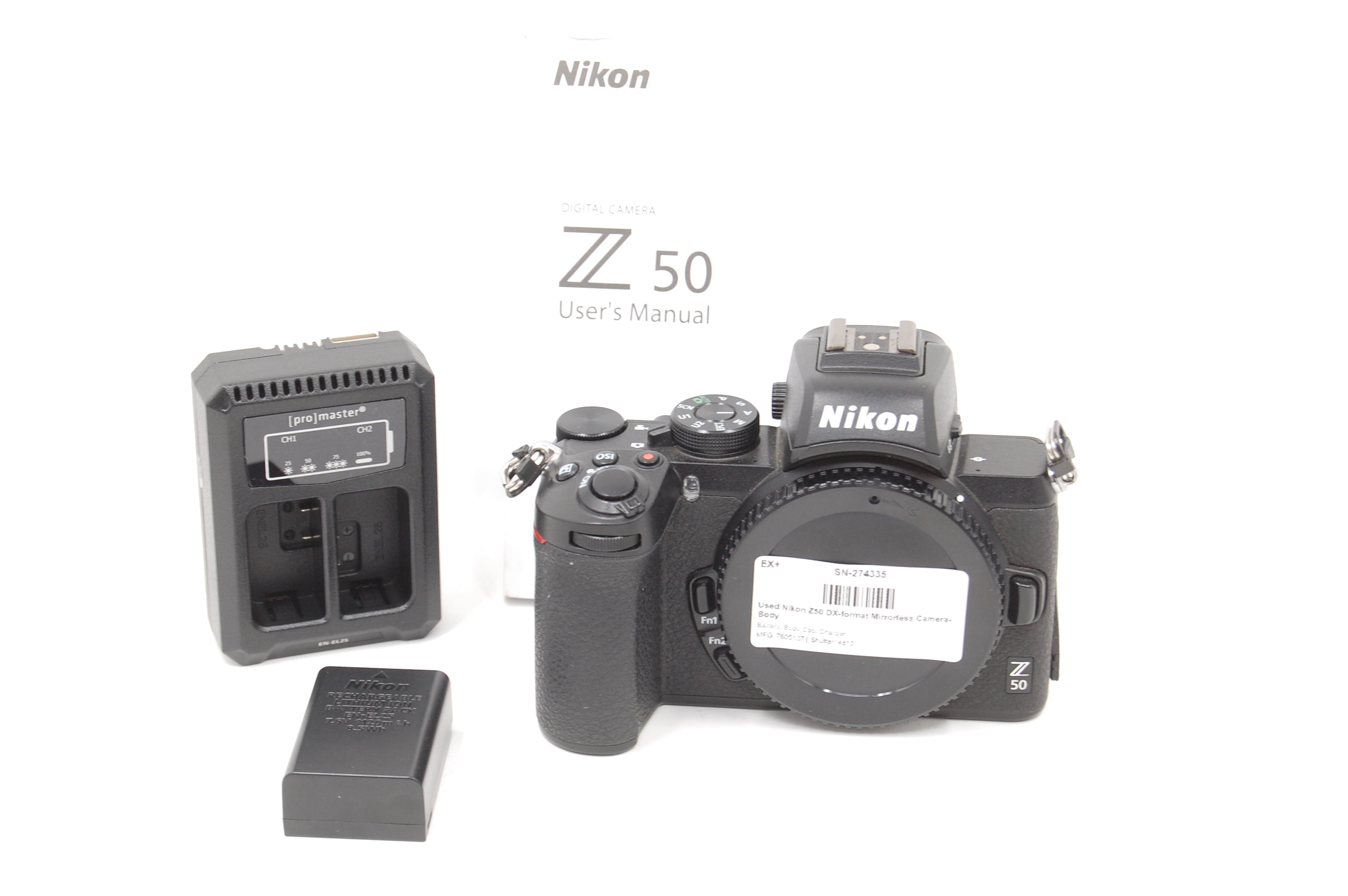 Used Nikon Z50 DX-format Mirrorless Camera Body