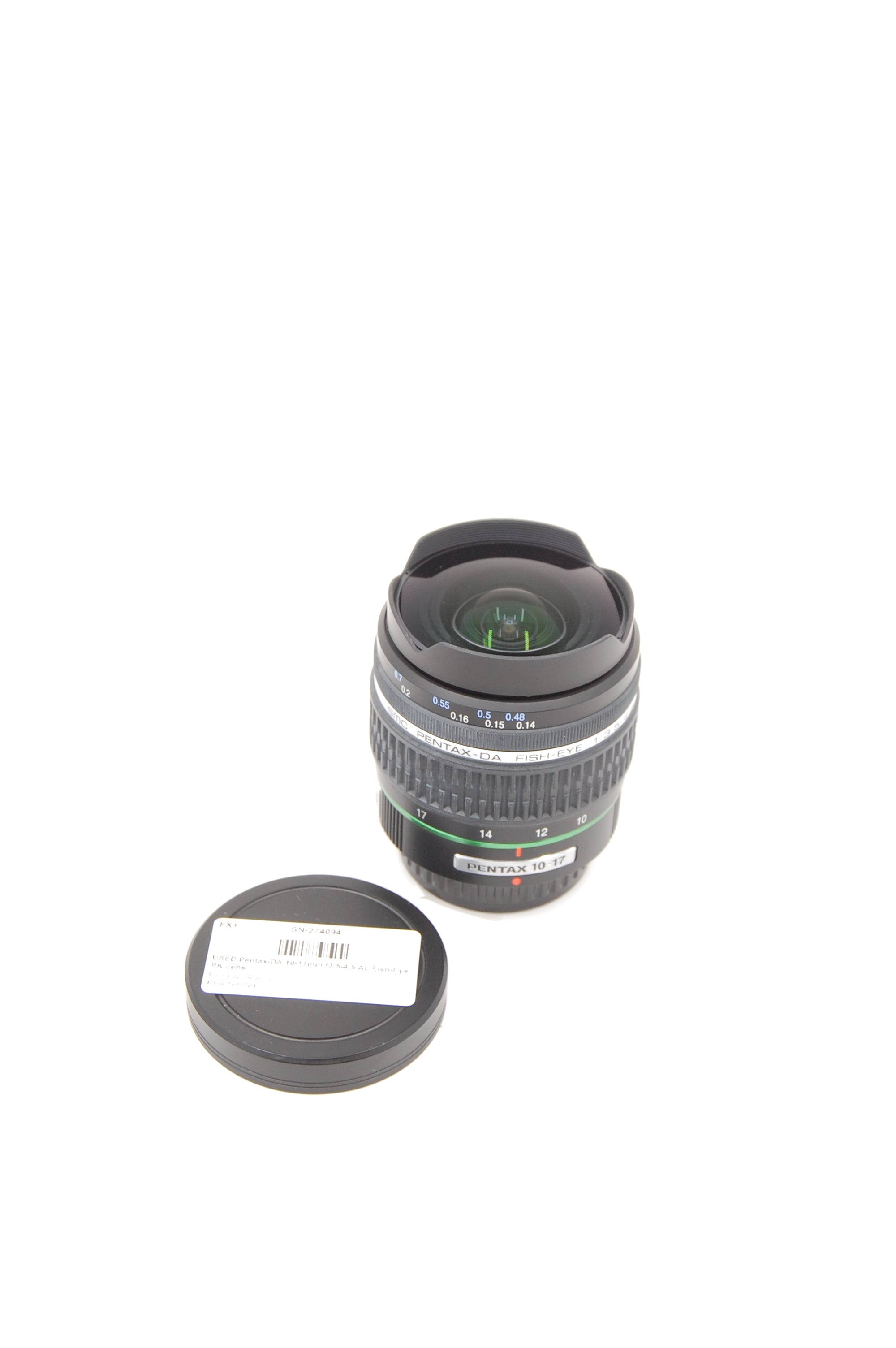 USED Pentax-DA 10-17mm f3.5-4.5 AL Fish-Eye PK Lens