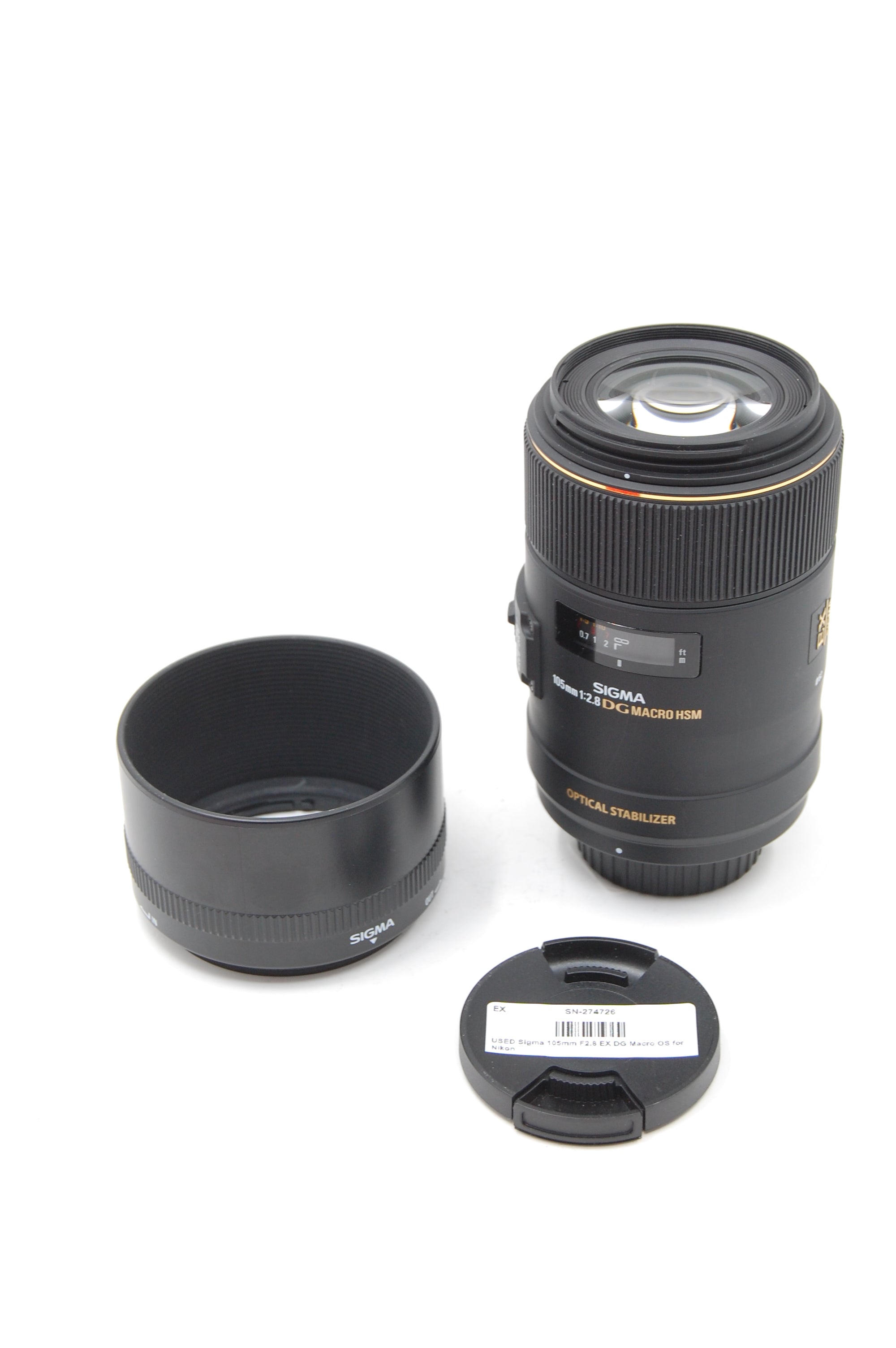 USED Sigma 105mm F2.8 EX DG Macro OS for Nikon
