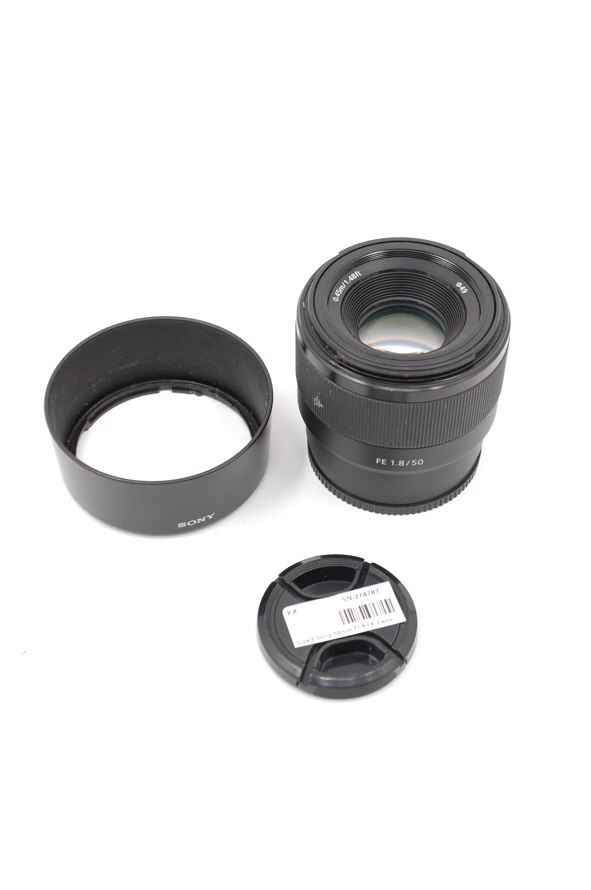 Used Sony 50mm f1.8 FE Lens