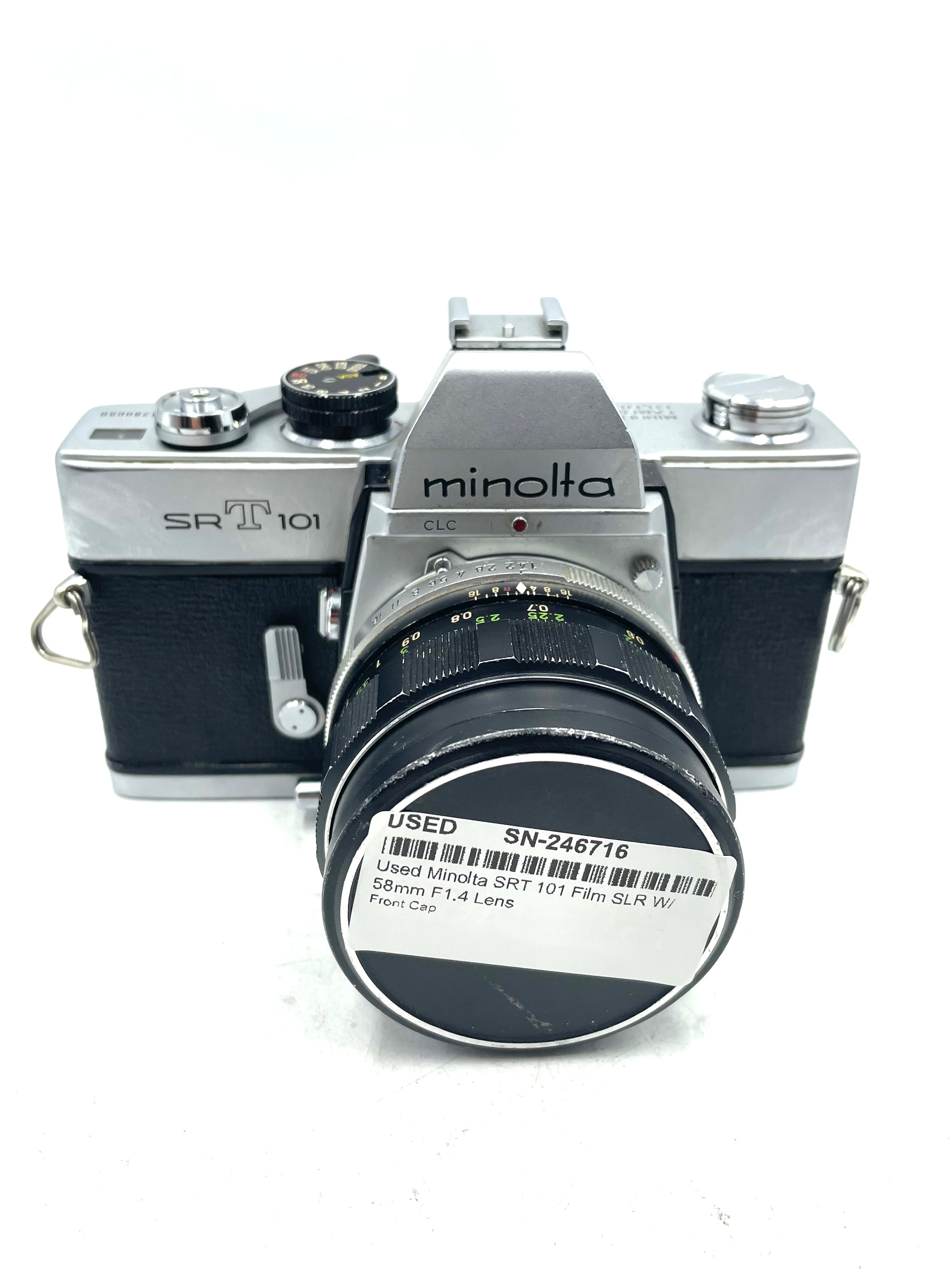 Used Minolta SRT 101 Film SLR W/ 58mm F1.4 Lens