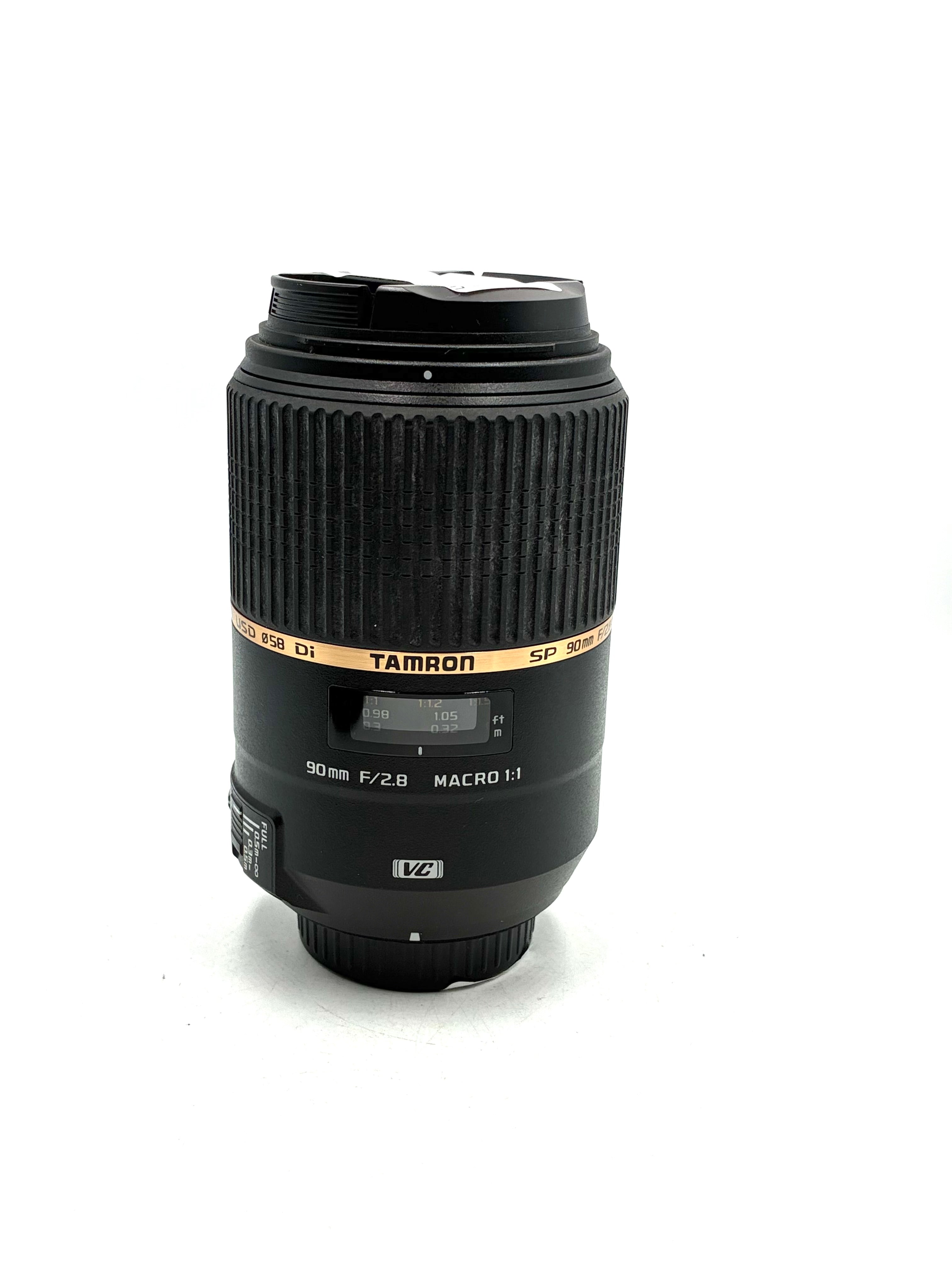 USED Tamron SP 90mm F2.8 Di Macro 1:1 VC USD Lens (Nikon F)