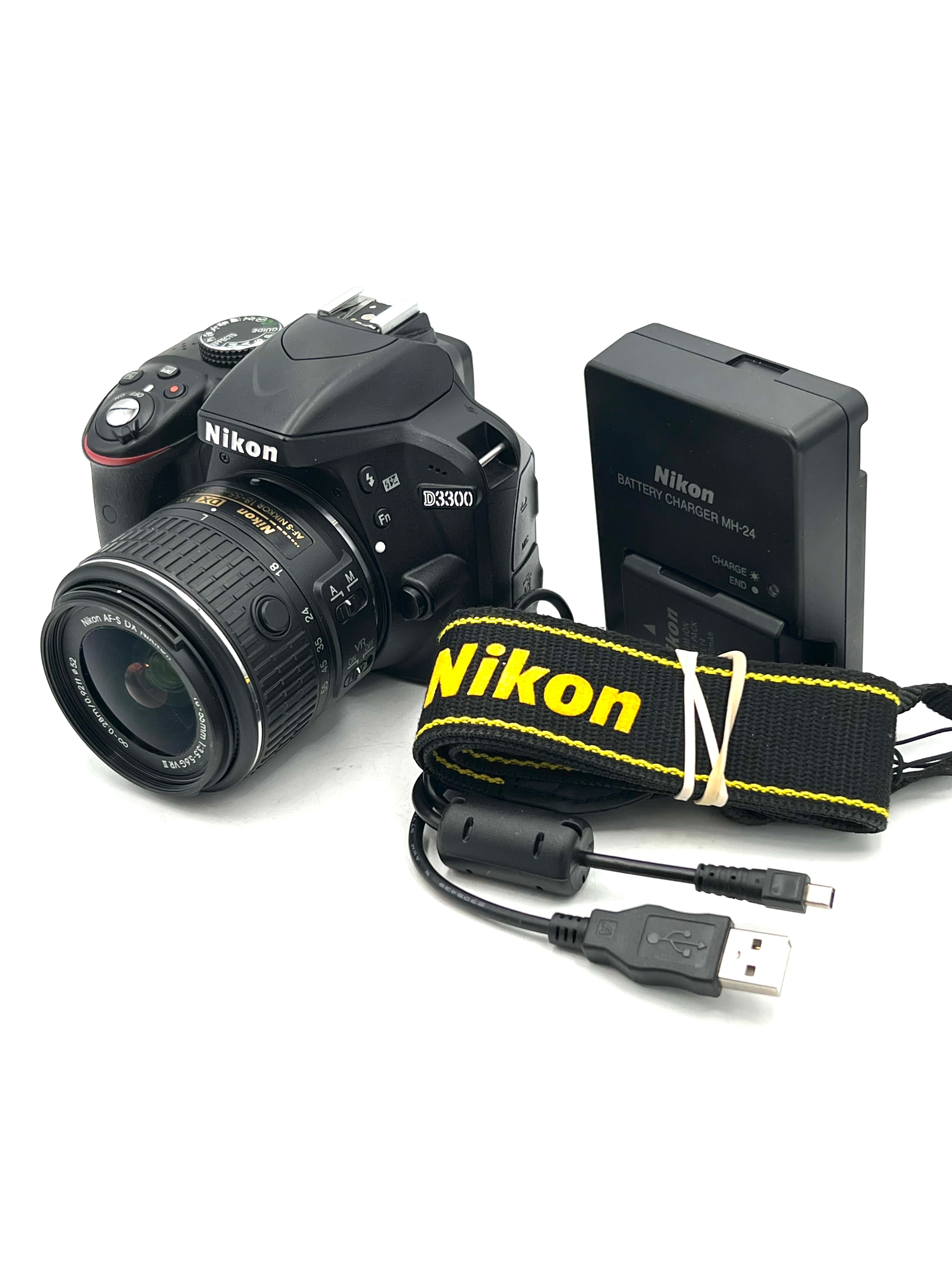 Used Nikon D3300 DLSR Camera w/ 18-55mm VR II Lens Kit (Black)
