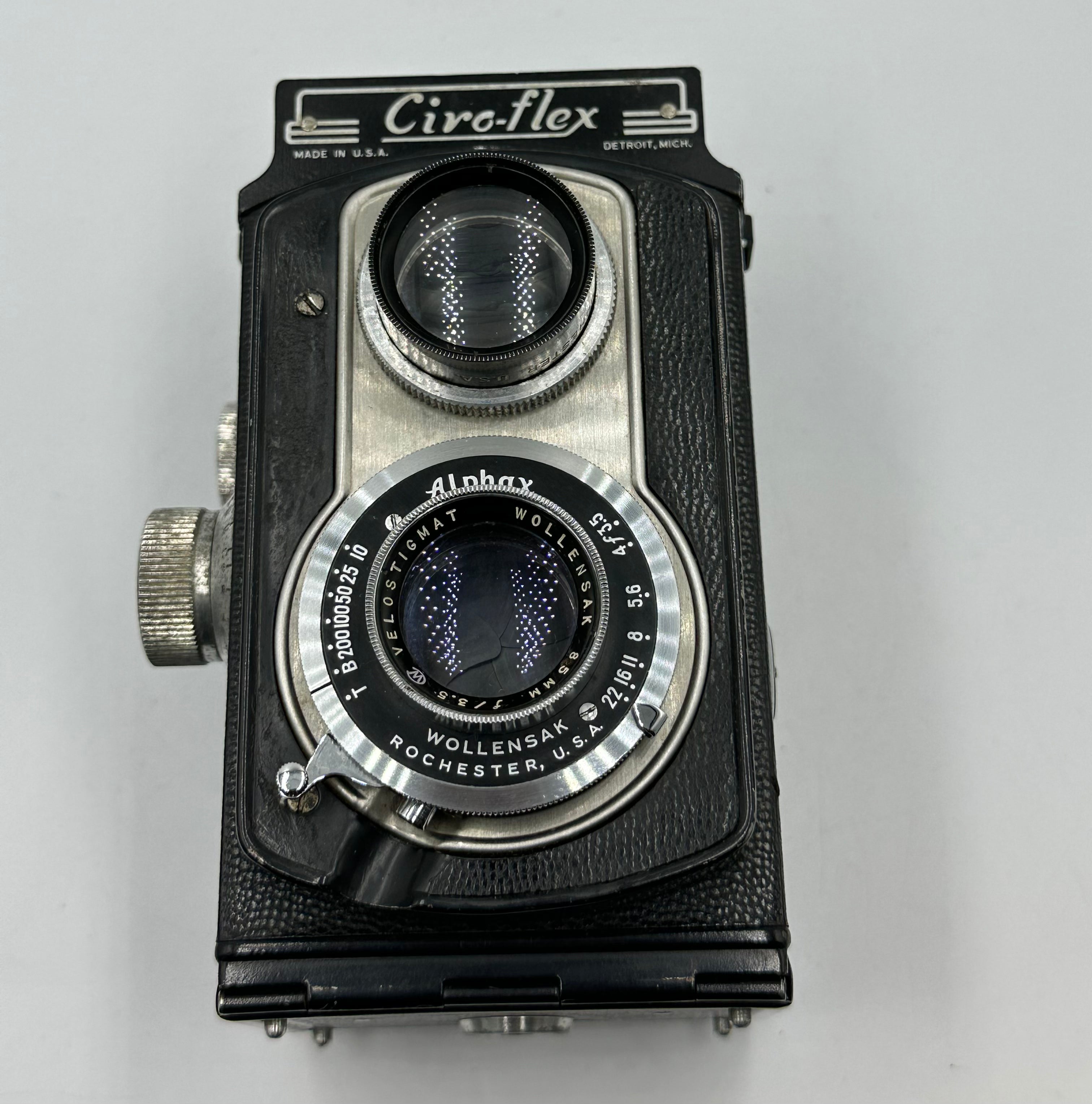 Used Ciro-Flex 'Model D' TLR w/Wollensak Alphax 85mm f3.5 Lens