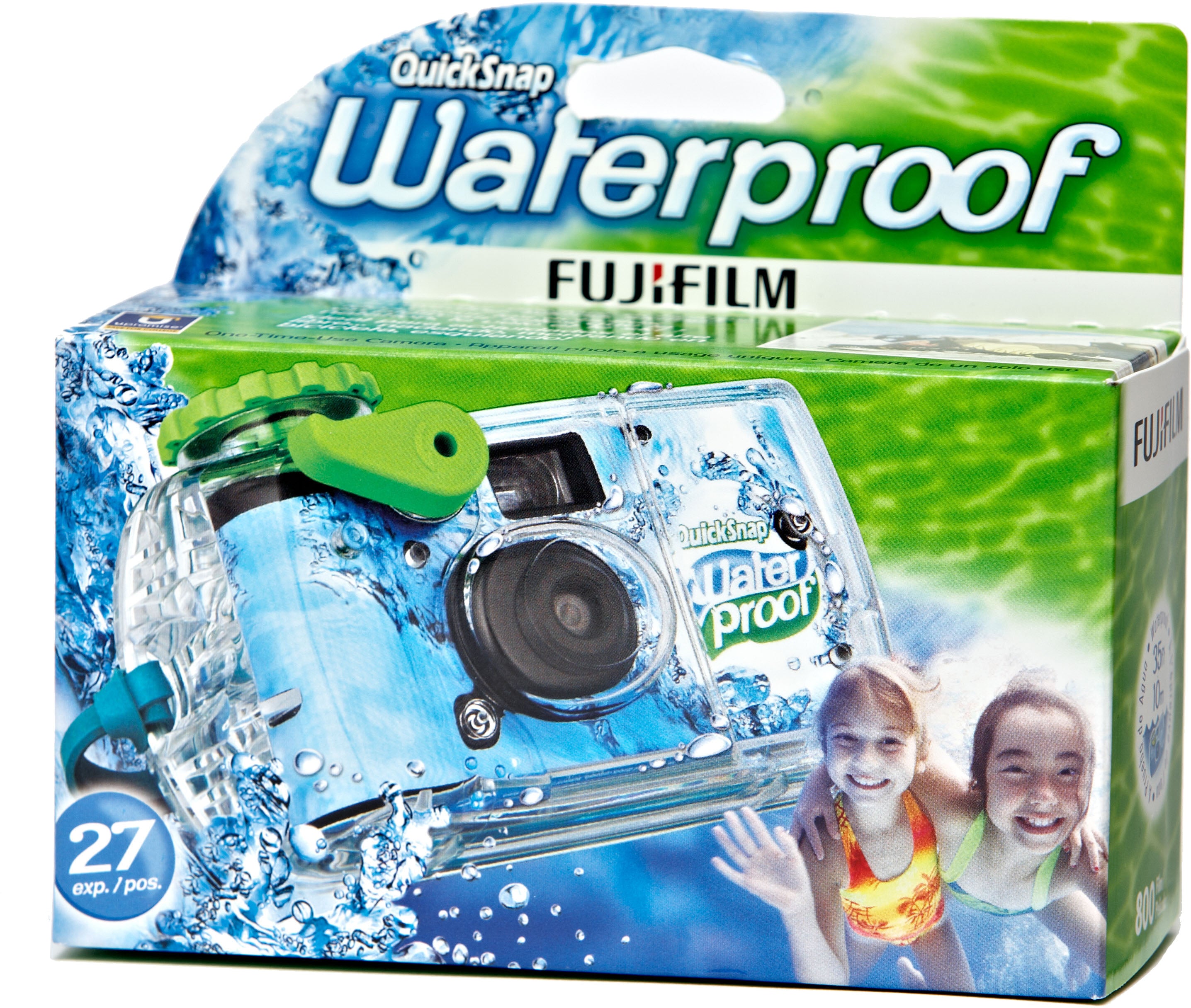 FUJIFILM QuickSnap 800 Waterproof 35mm One-Time-Use Disposable Camera (27 Exposures)