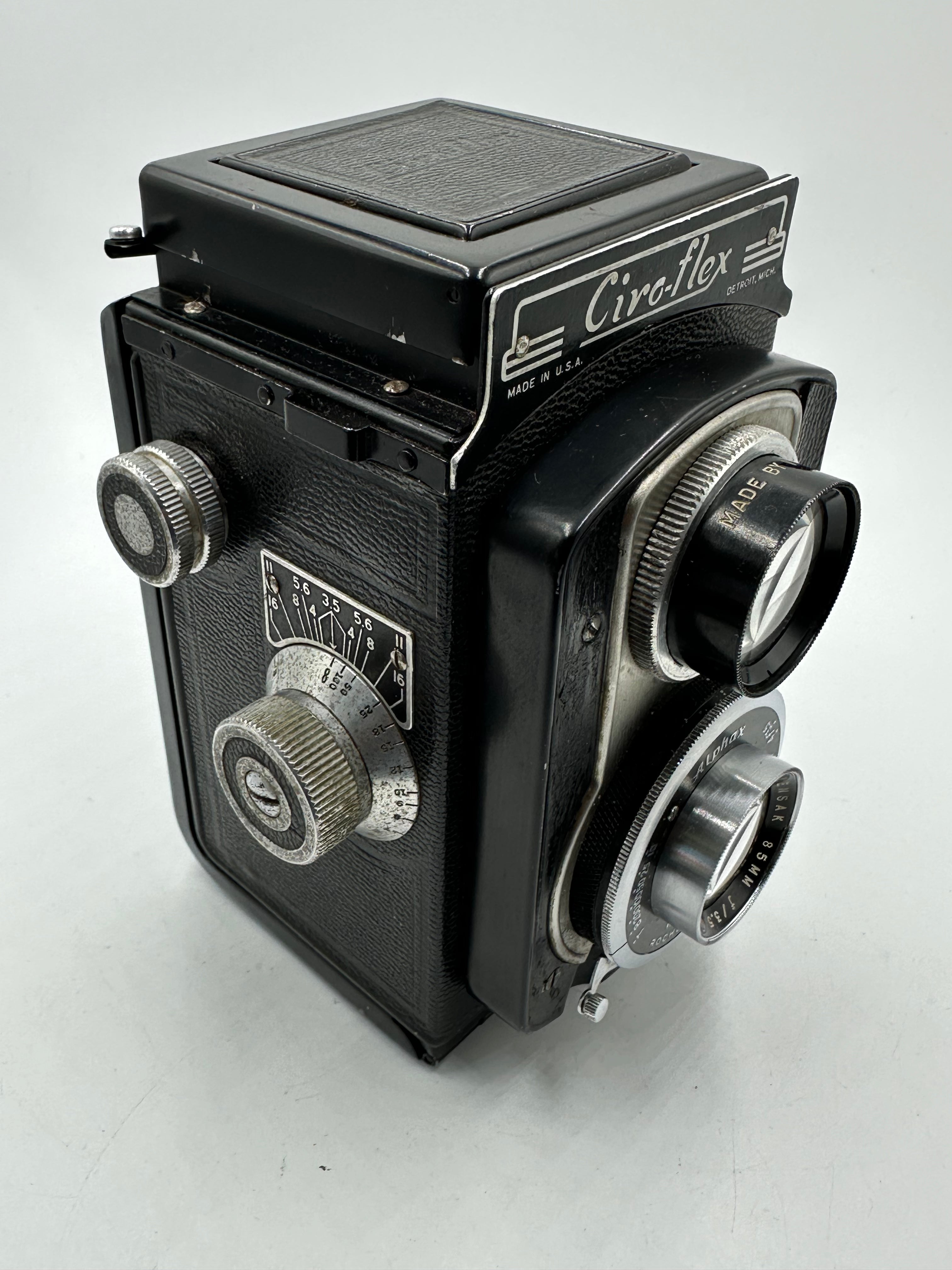 Used Ciro-Flex 'Model D' TLR w/Wollensak Alphax 85mm f3.5 Lens