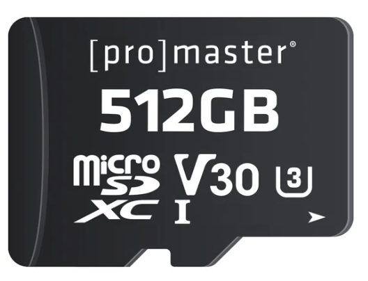 ProMaster Micro SDXC 512GB Advanced UHS-I V30 Memory Card