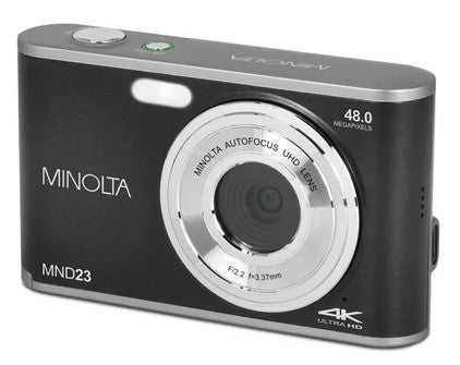 MINOLTA® MND23 48 MP Autofocus / 4K Ultra HD Camera (Black)