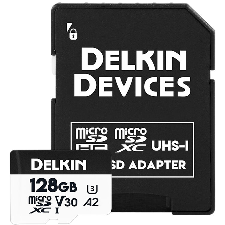 Delkin Devices 128GB Hyperspeed microSDXC Memory Card with SD Adapter