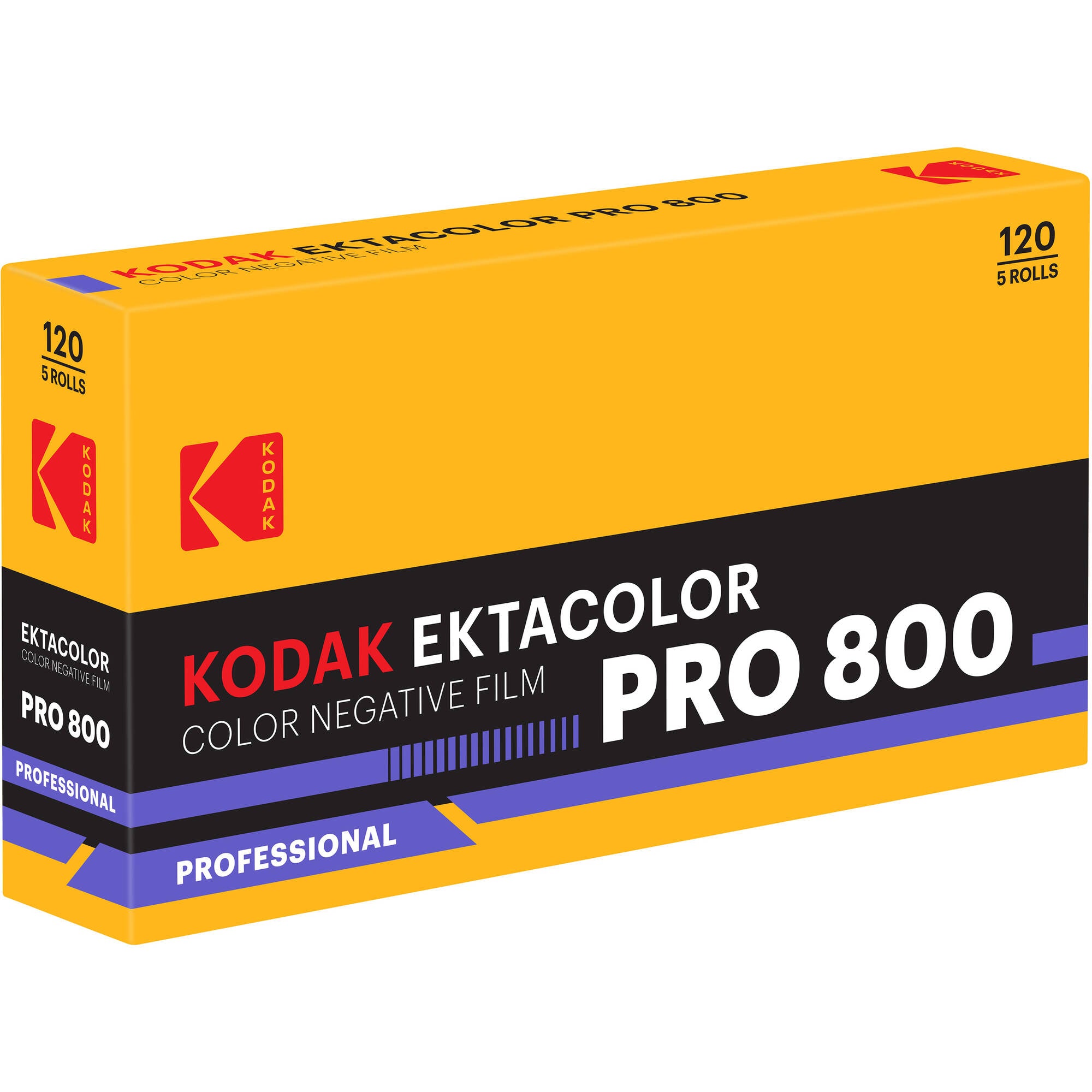 Kodak Professional Ektacolor Pro 800 Color Negative Film (120 Roll Film, 5 Rolls)
