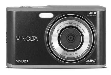 MINOLTA® MND23 48 MP Autofocus / 4K Ultra HD Camera (Black)