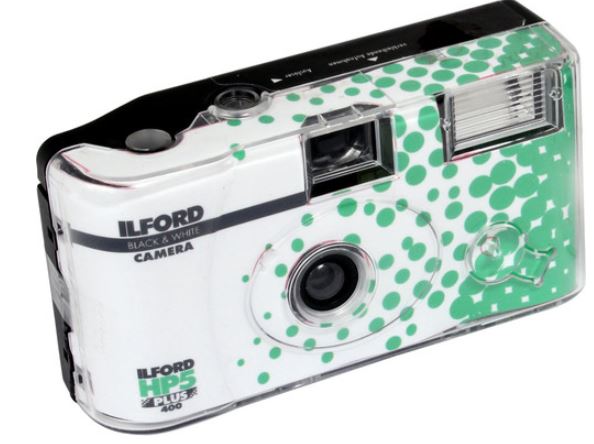 Ilford 1174168 HP5 Plus Single Use Camera with Flash 27 Exposures (Black and White Film)