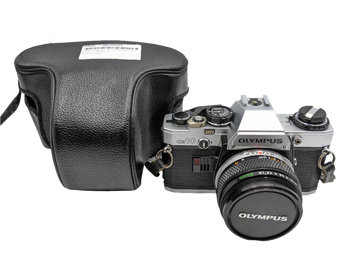 USED Olympus OM-10 Film SLR W/ 50mm F1.8 Lens 1`