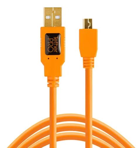 Tether Tools Starter Tethering Kit with USB 2.0 Mini-B 5-Pin Cable (Orange)