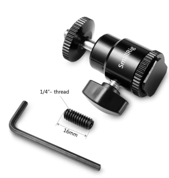 SmallRig 1/4" Camera Hot shoe mount w/ additional 1/4" screw 761 9908