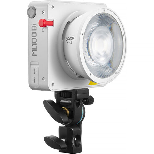 Godox ML100Bi Bi-Color Portable LED Light (36° Lens & Power Bank Holder Kit)