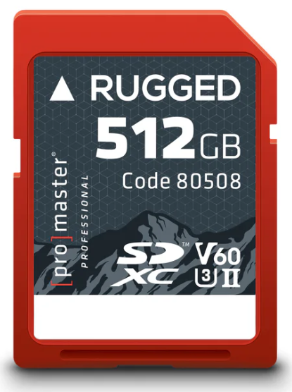 Promaster 80508 SDXC 512GB Rugged™ UHS-II V60 Memory Card