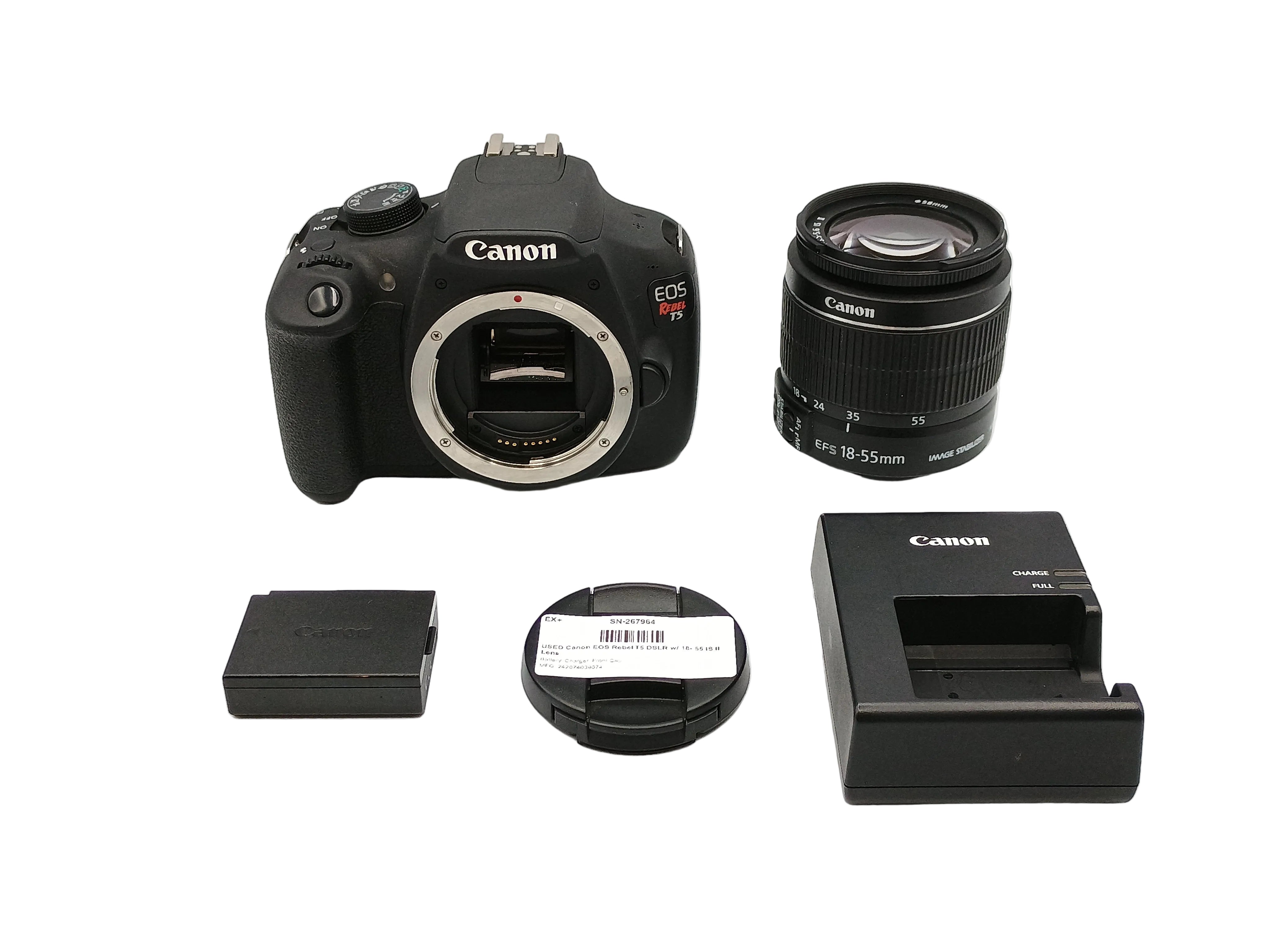 USED Canon EOS Rebel T5 DSLR w/ 18- 55 IS II Lens