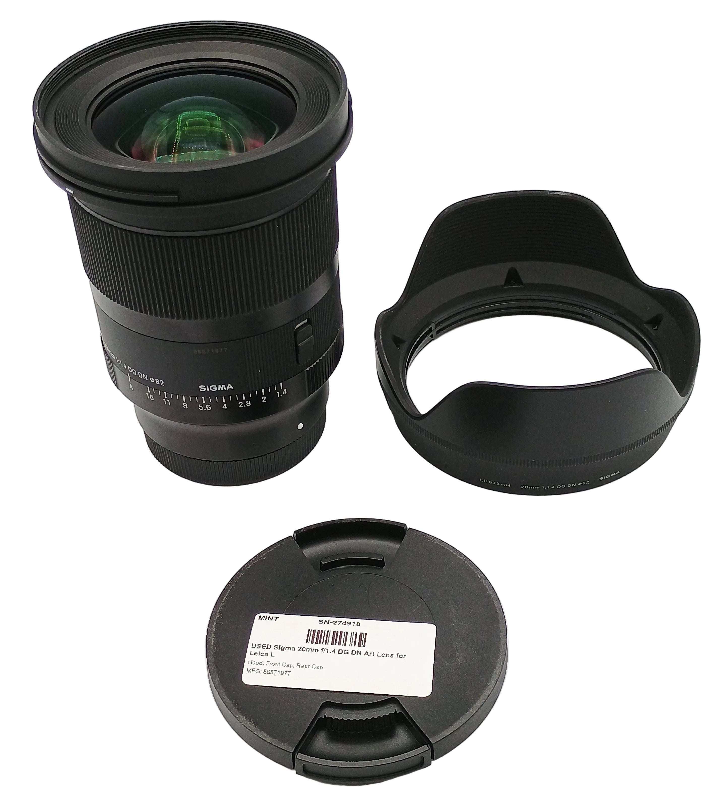 USED Sigma 20mm f/1.4 DG DN Art Lens for Leica L