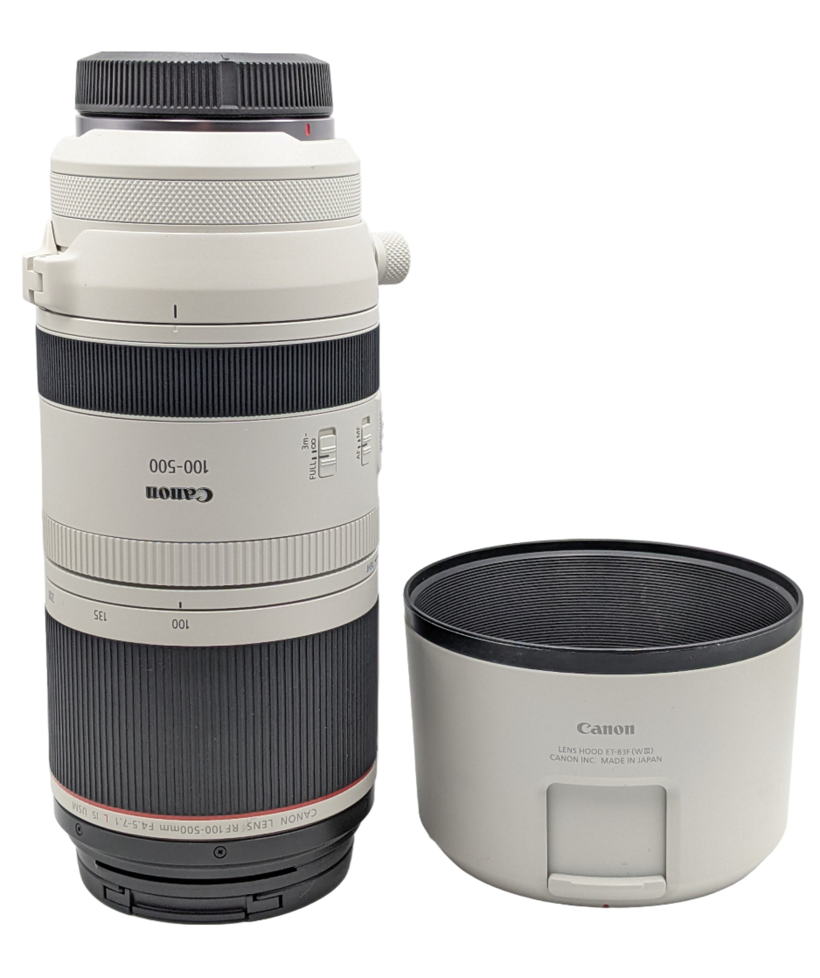Used Canon RF 100-500mm F4.5-7.1 L IS USM Lens