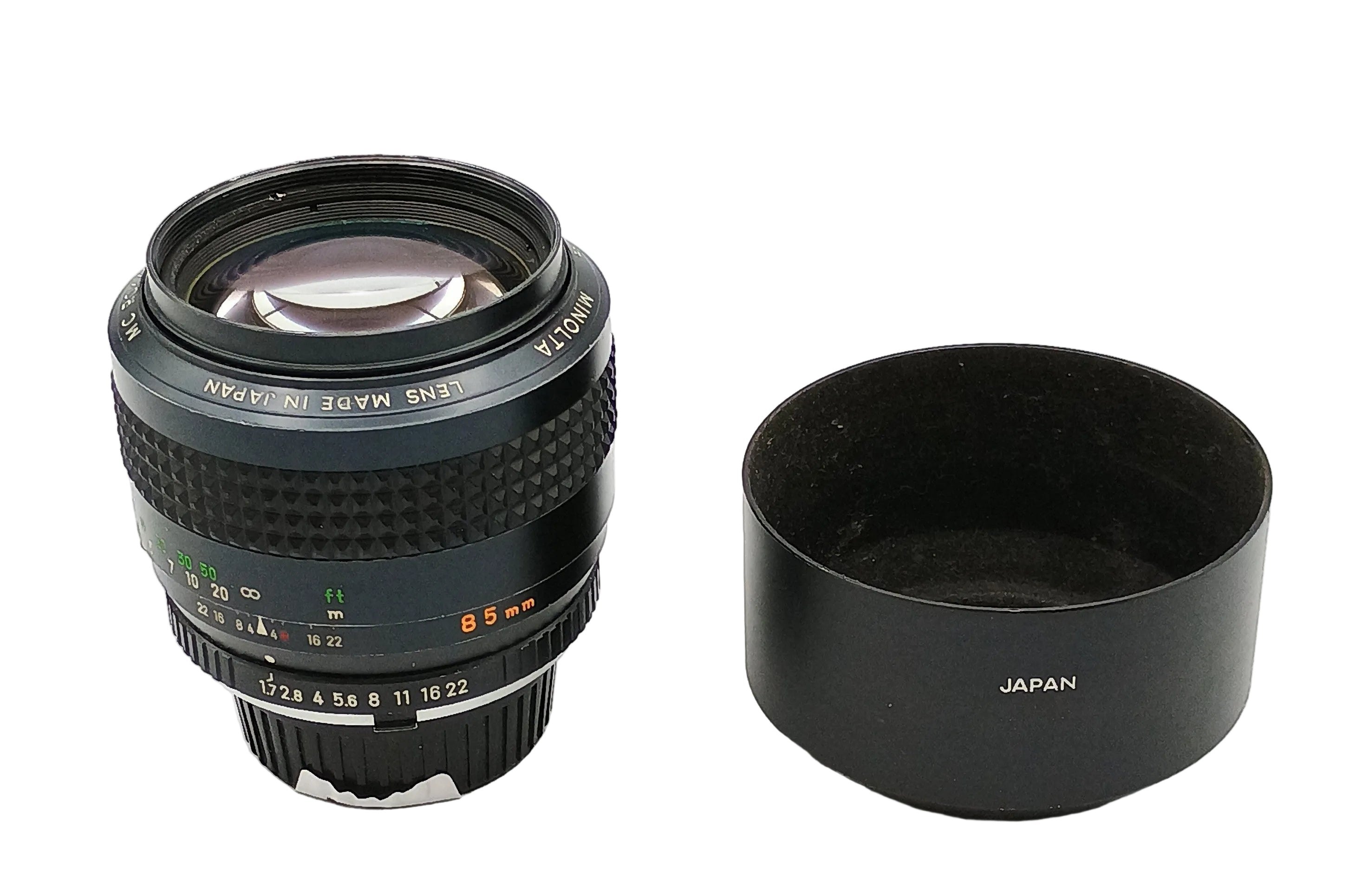 Used Minolta MC Rokkor 85mm f/1.7 Lens