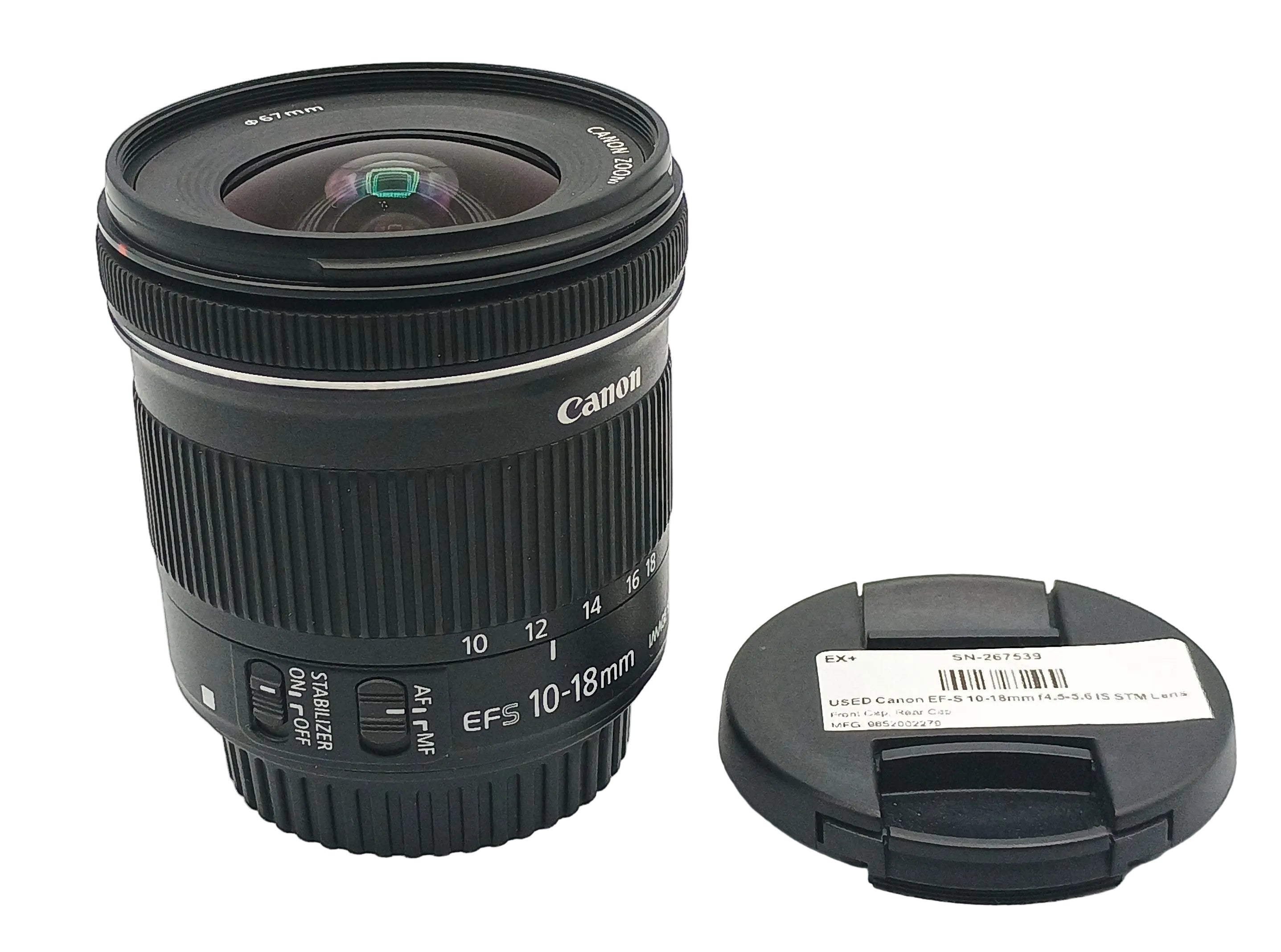 USED Canon EF-S 10-18mm f4.5-5.6 IS STM Lens