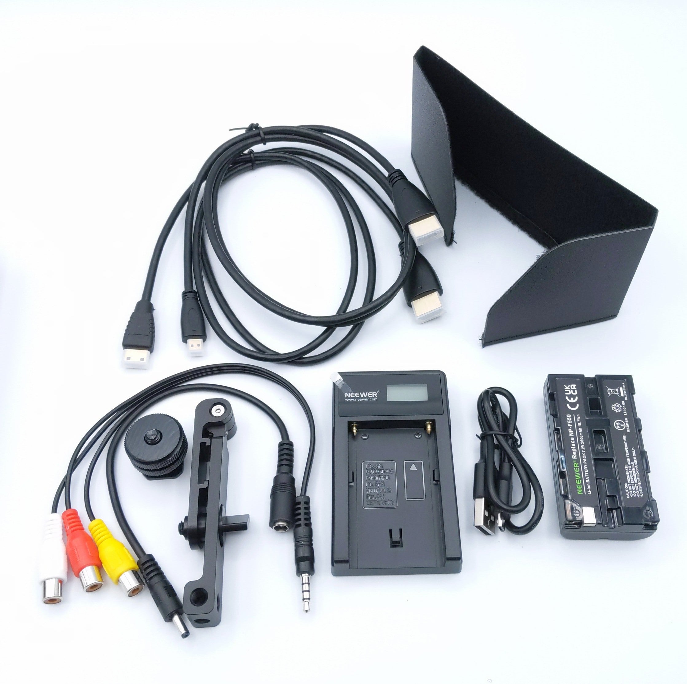 Used Neewer F400 Pro 6" On-Camera Field Monitor & L-Series Battery Kit