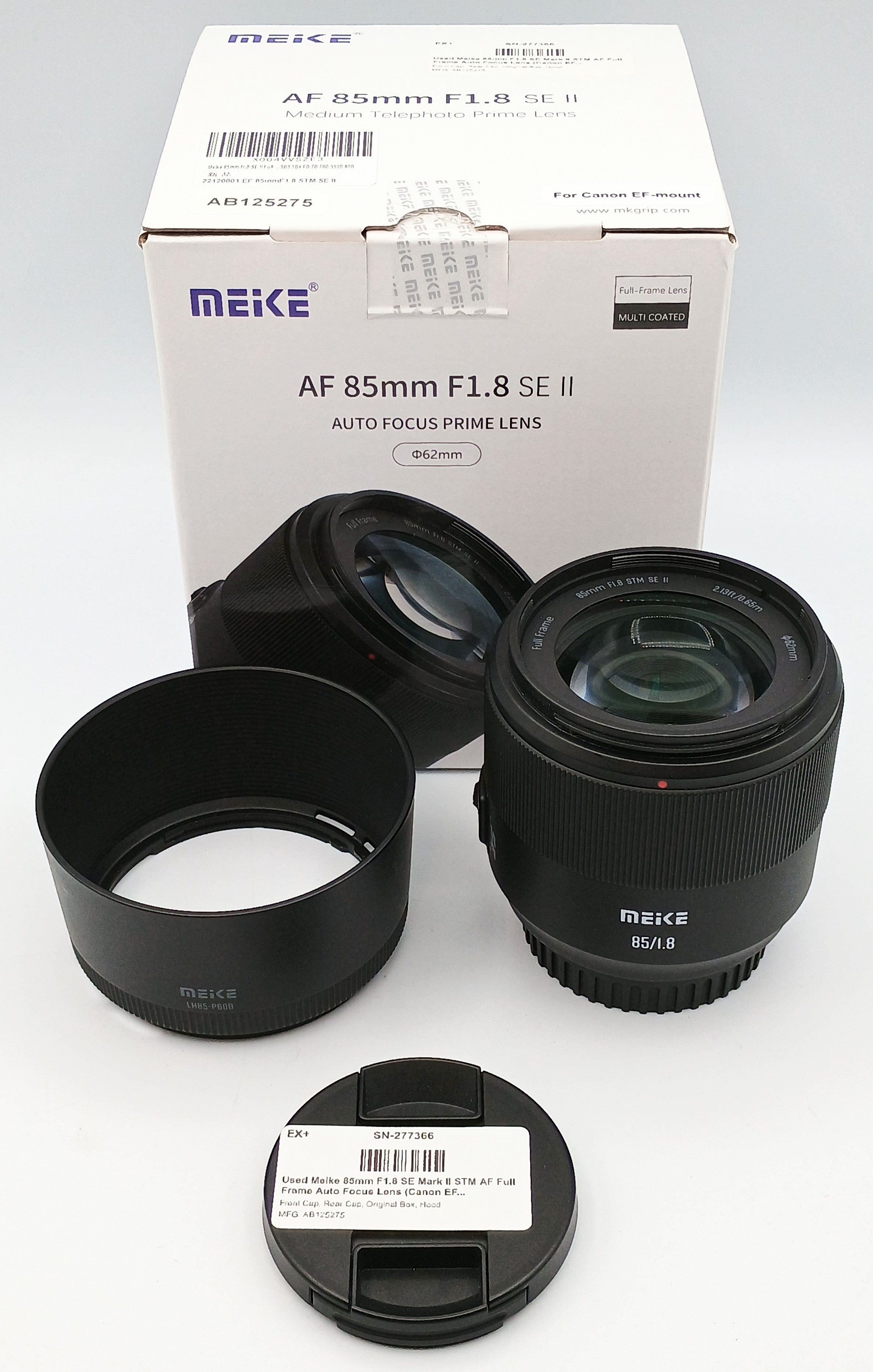 Used Meike 85mm F1.8 SE Mark II STM AF Full Frame Auto Focus Lens (Canon EF Mount)