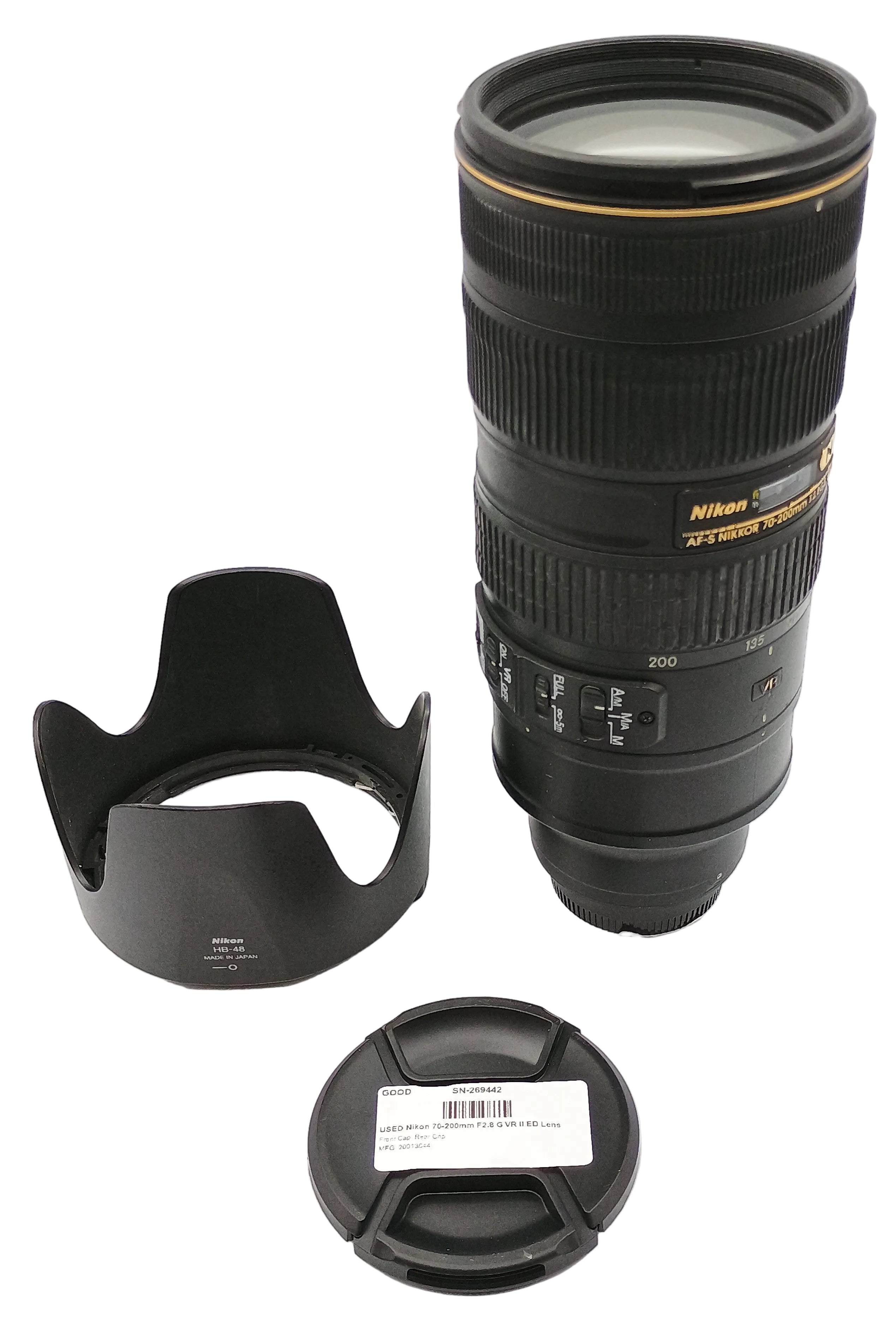 USED Nikon 70-200mm F2.8 G VR II ED Lens