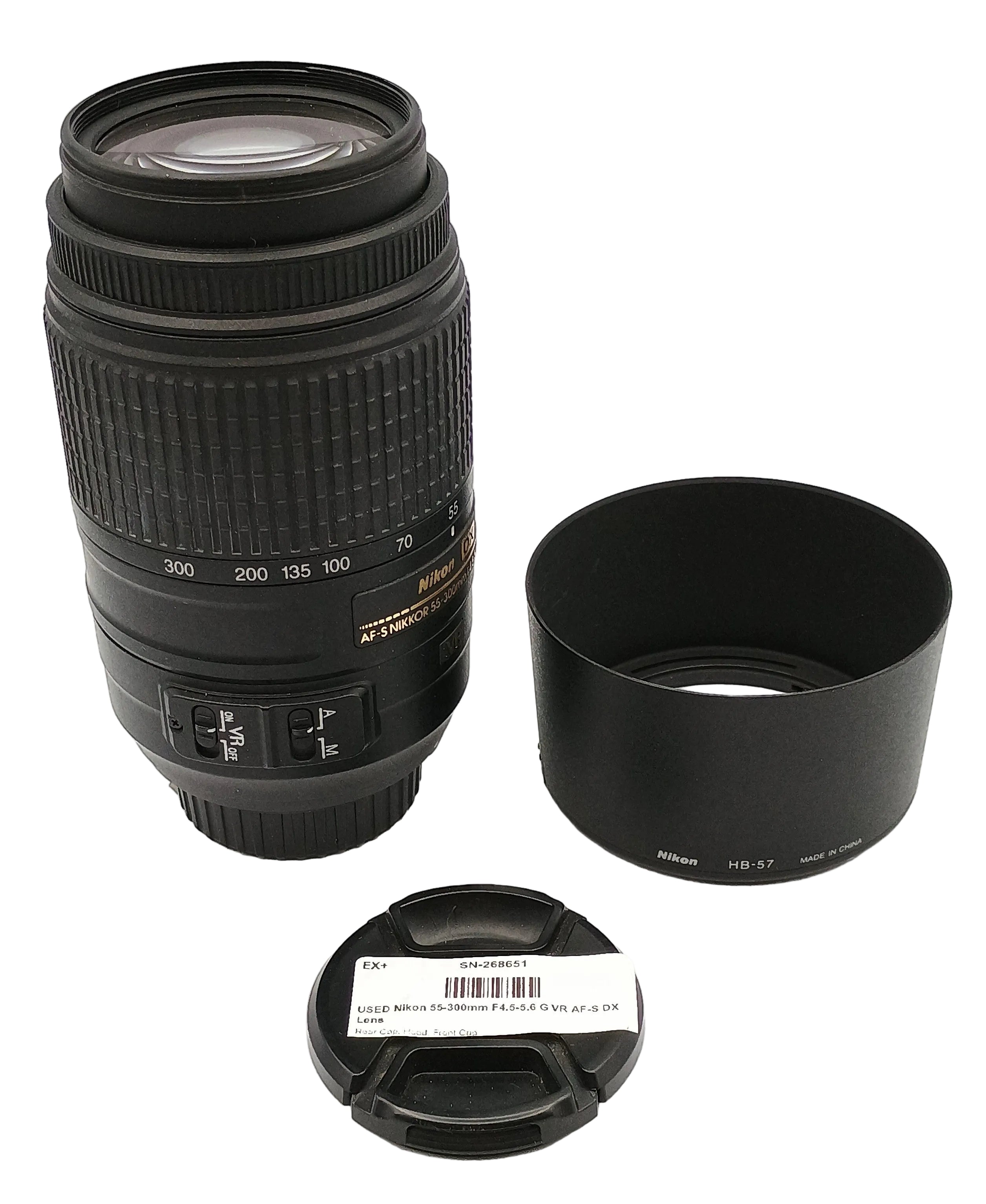 USED Nikon 55-300mm F4.5-5.6 G VR AF-S DX Lens