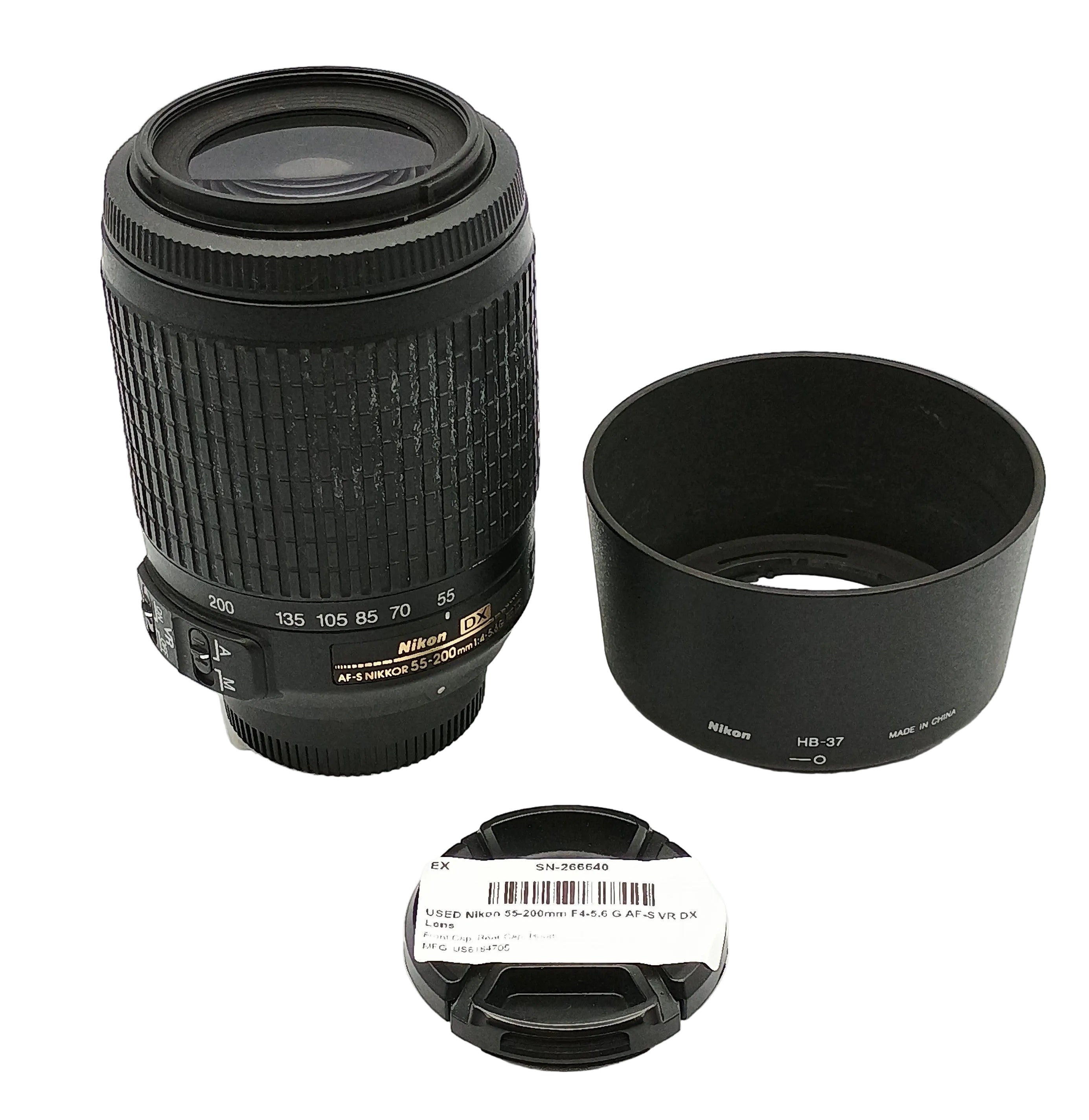 USED Nikon 55-200mm F4-5.6 G AF-S VR DX Lens