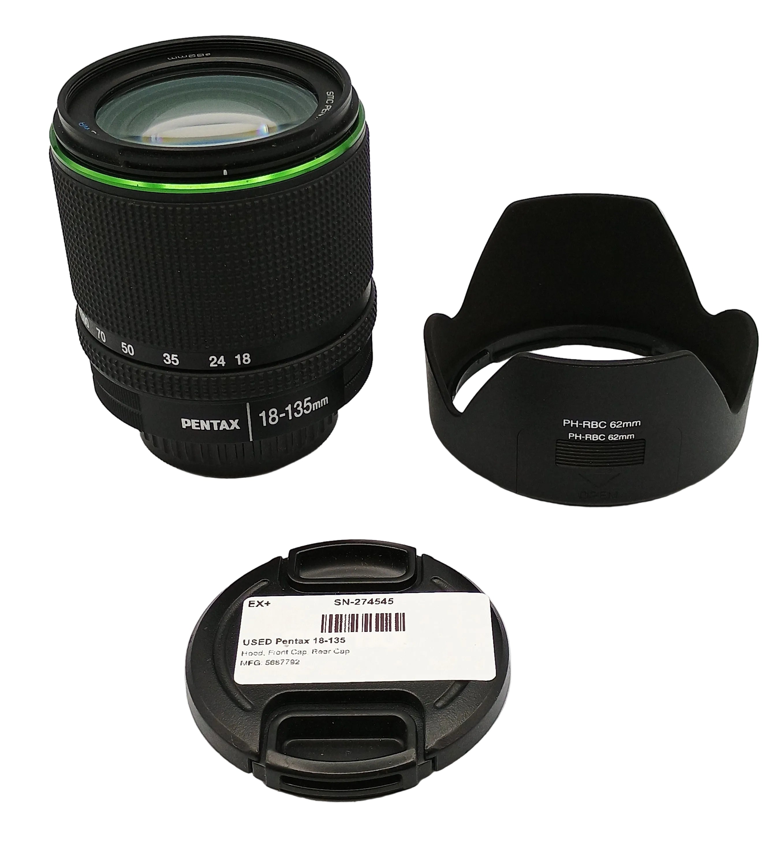 USED Pentax DA 18-135mm F3.5-5.6 ED AL DC WR Lens