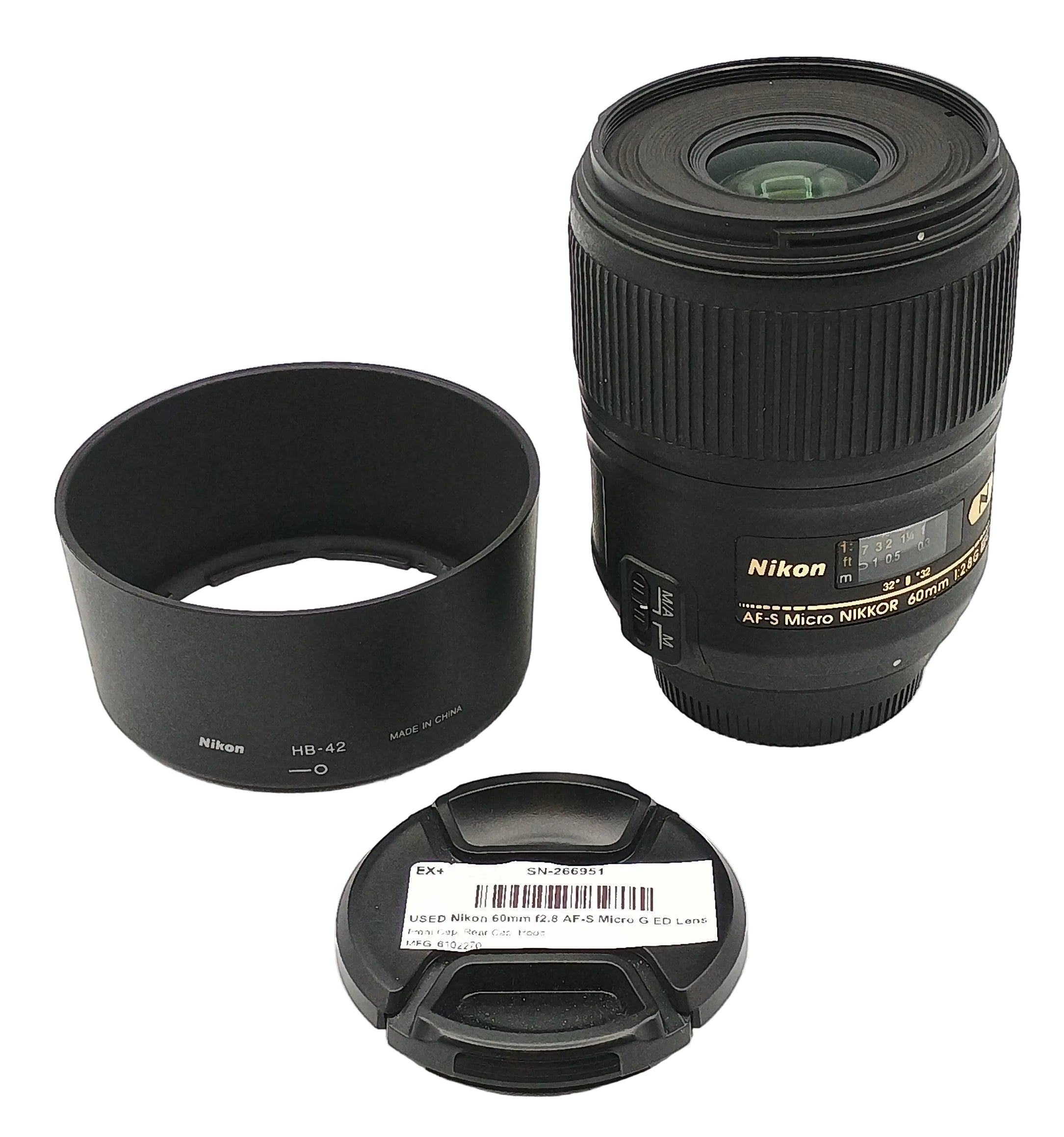 USED Nikon 60mm f2.8 AF-S Micro G ED Lens USED Nikon 60mm f2.8 AF-S Micro G ED Lens