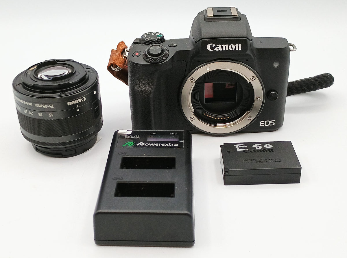 USED Canon EOS M50 with 15-45mm IS STM Lens