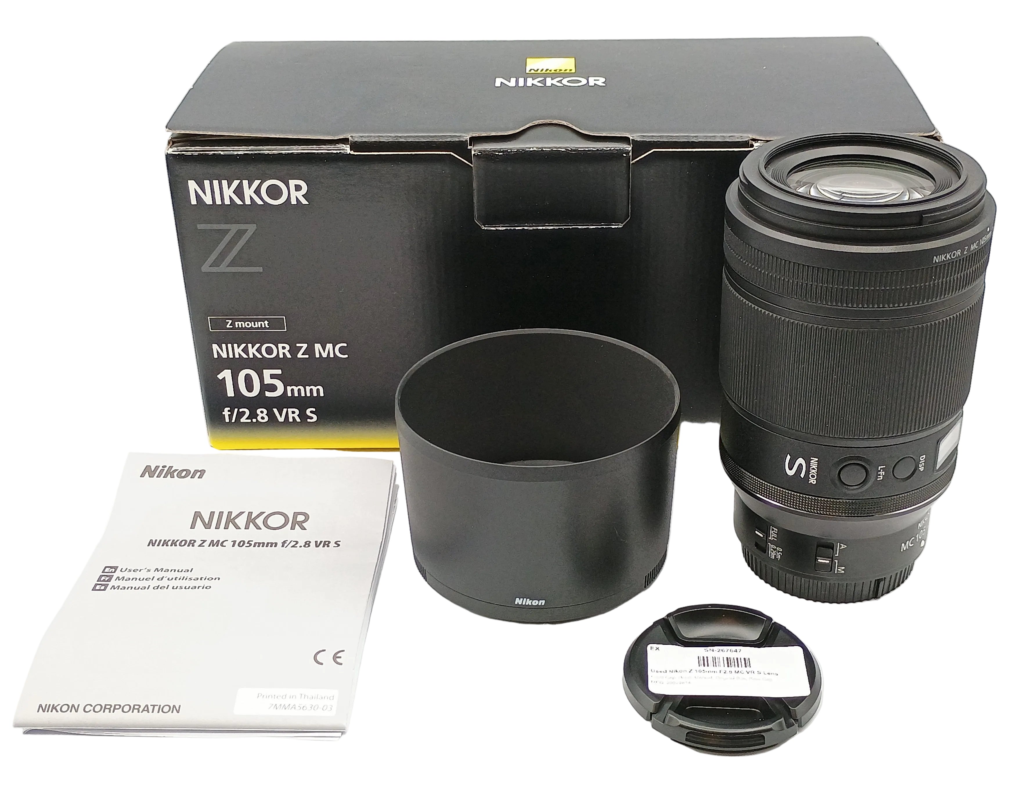 Used Nikon Z 105mm F2.8 MC VR S Lens