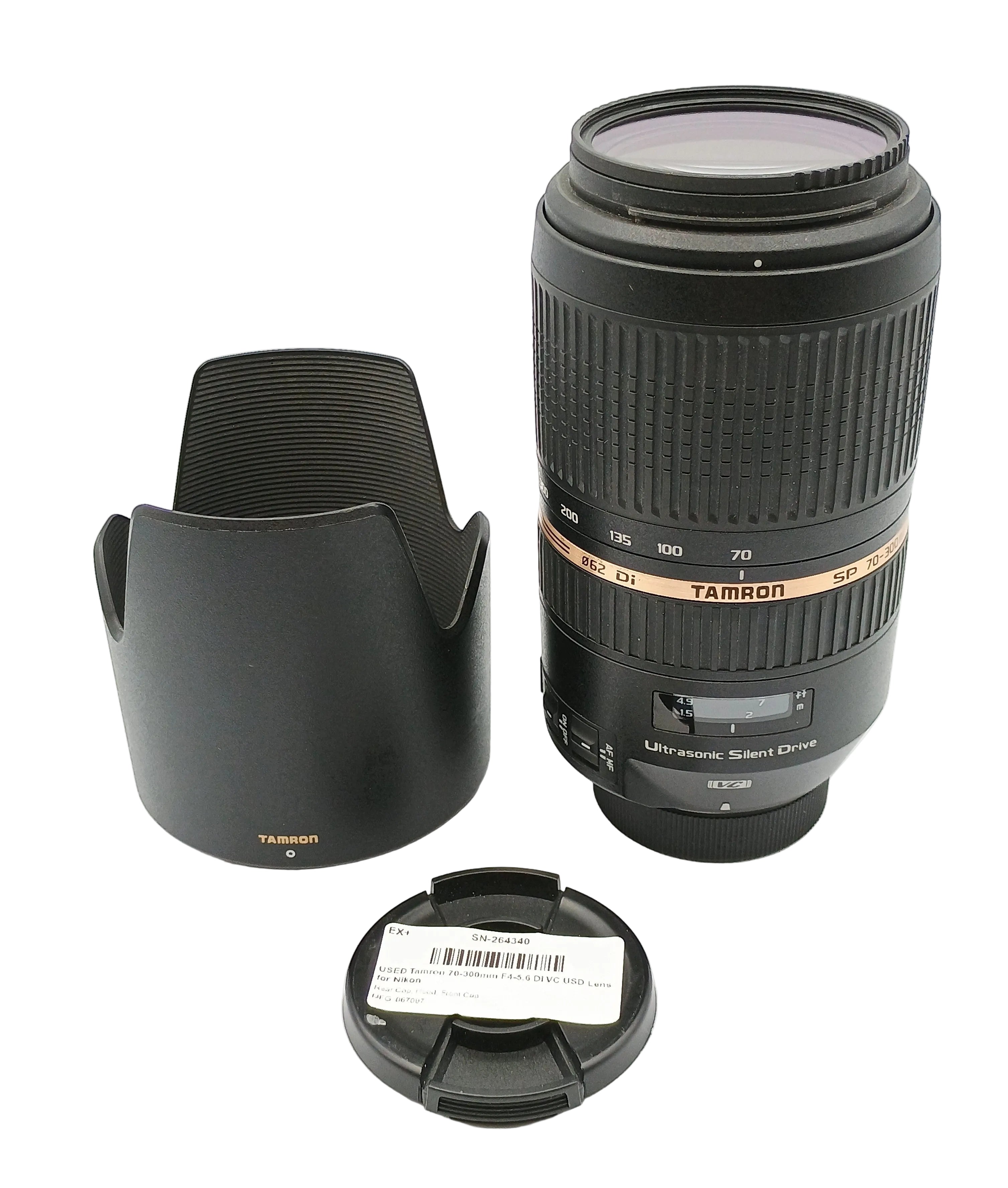 USED Tamron 70-300mm F4-5.6 Di VC USD Lens for Nikon