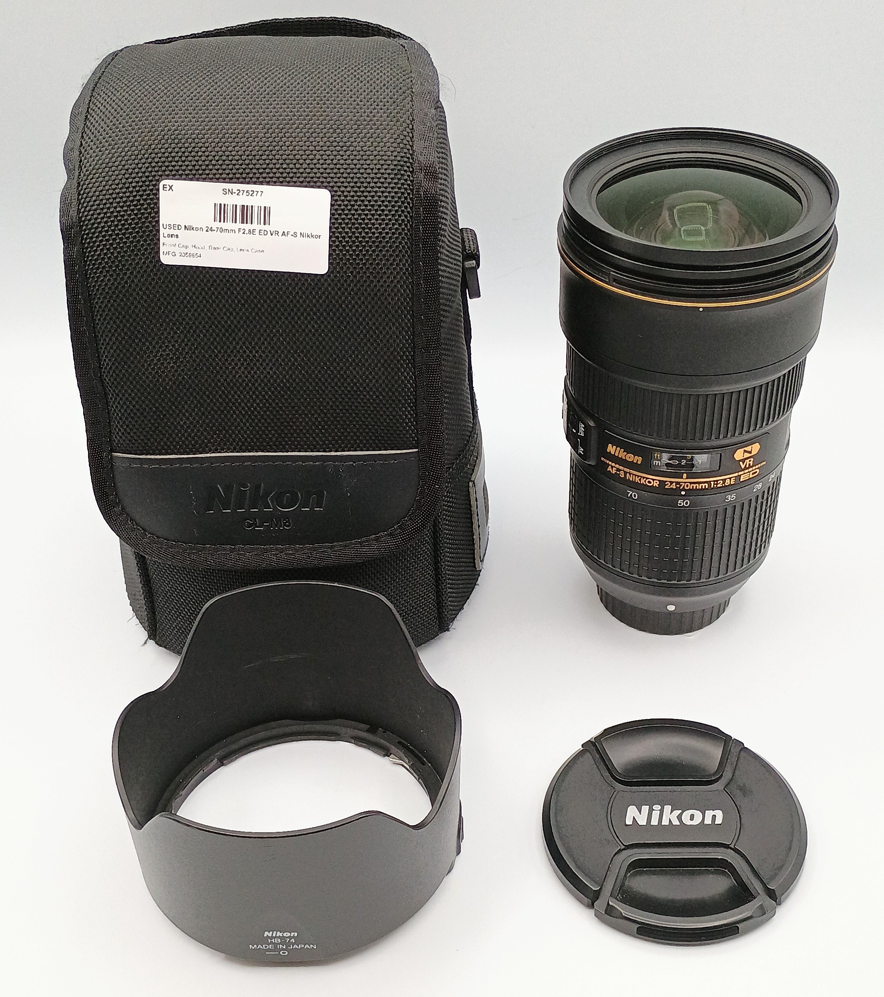 USED Nikon 24-70mm F2.8E ED VR AF-S Nikkor Lens
