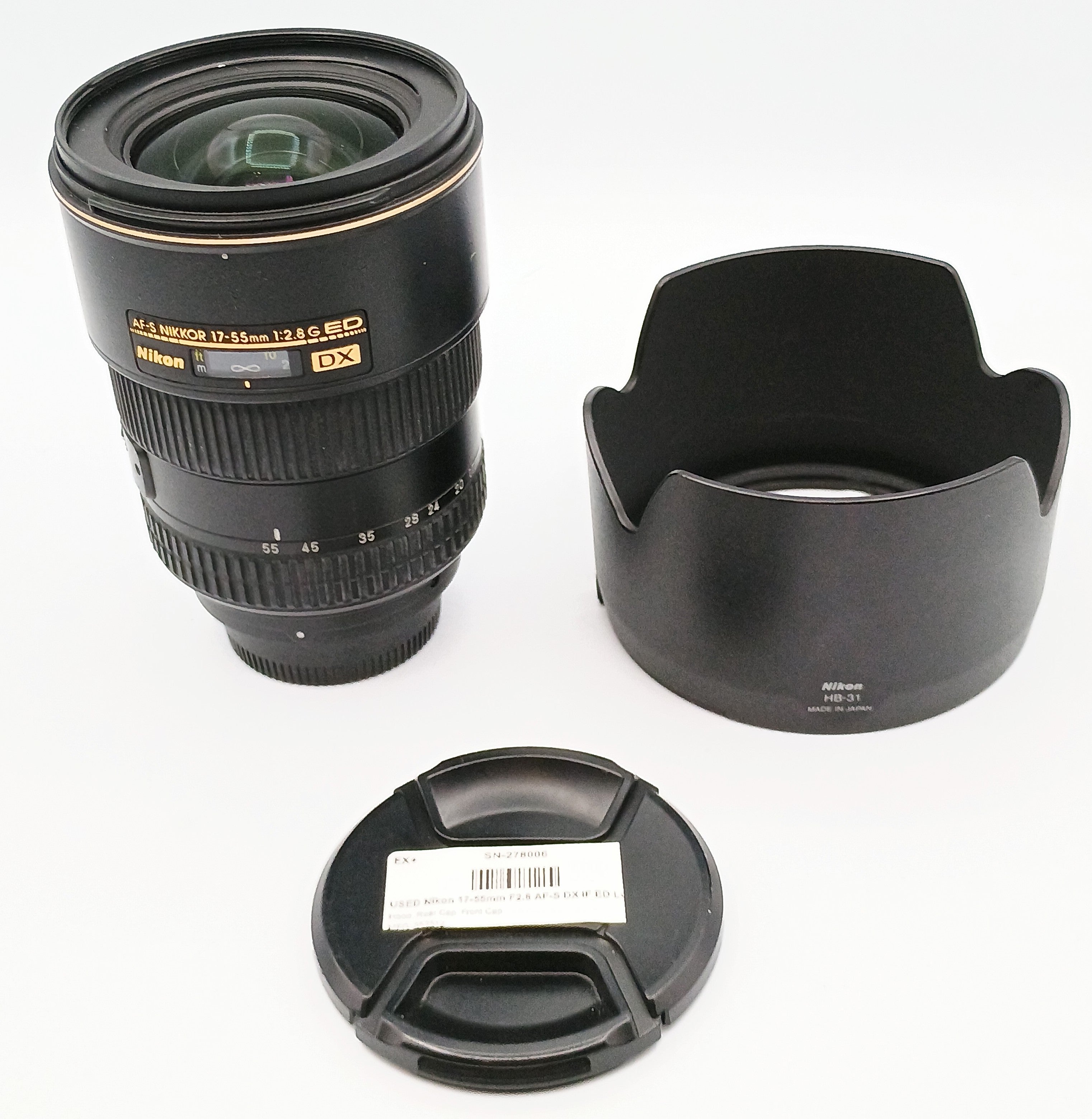 USED Nikon 17-55mm F2.8 AF-S DX IF ED Lens